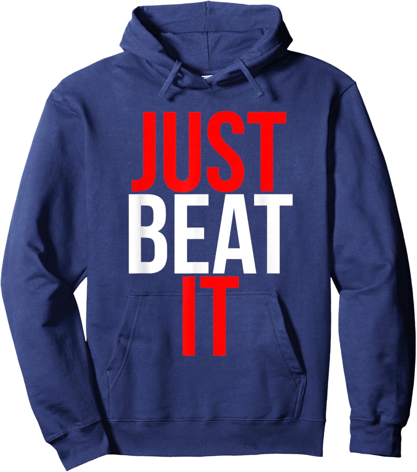 Just Beat It Vintage Retro Bold 1980s Women Men 80s Gift Hoodie - Hoodie | Navy