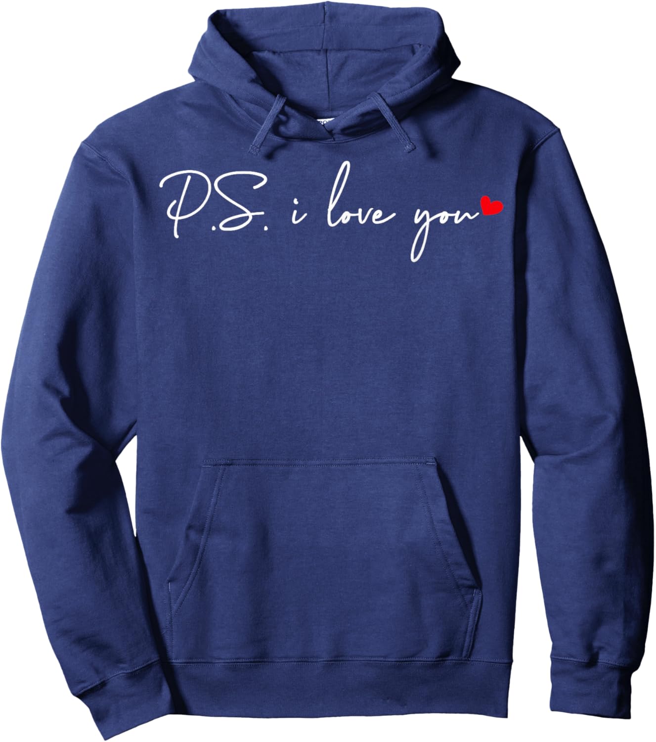 PS I Love You Day Valentine's Day Purple Heart Women Men Kid Hoodie - Hoodie | Navy