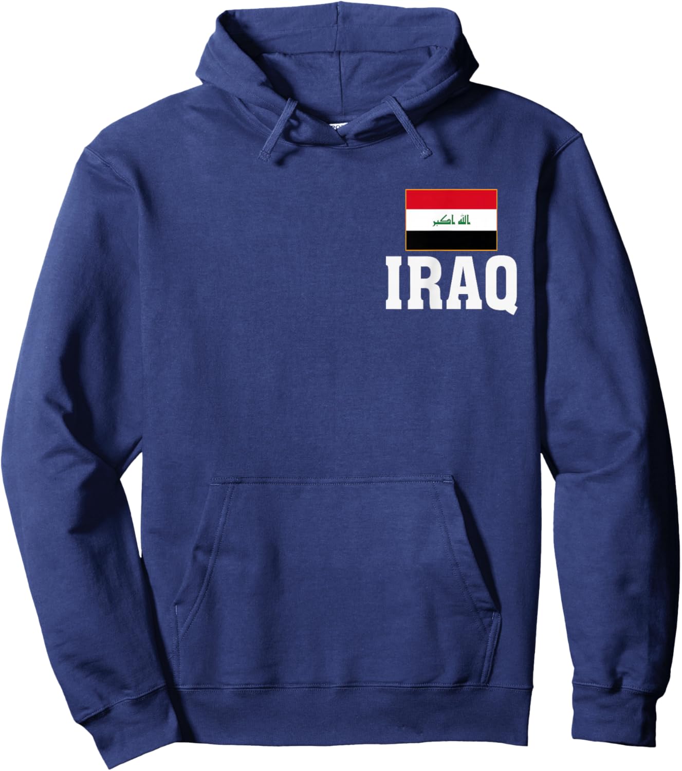 Iraq Flag Patriotic Country Roots Souvenir Hoodie - Hoodie | Navy