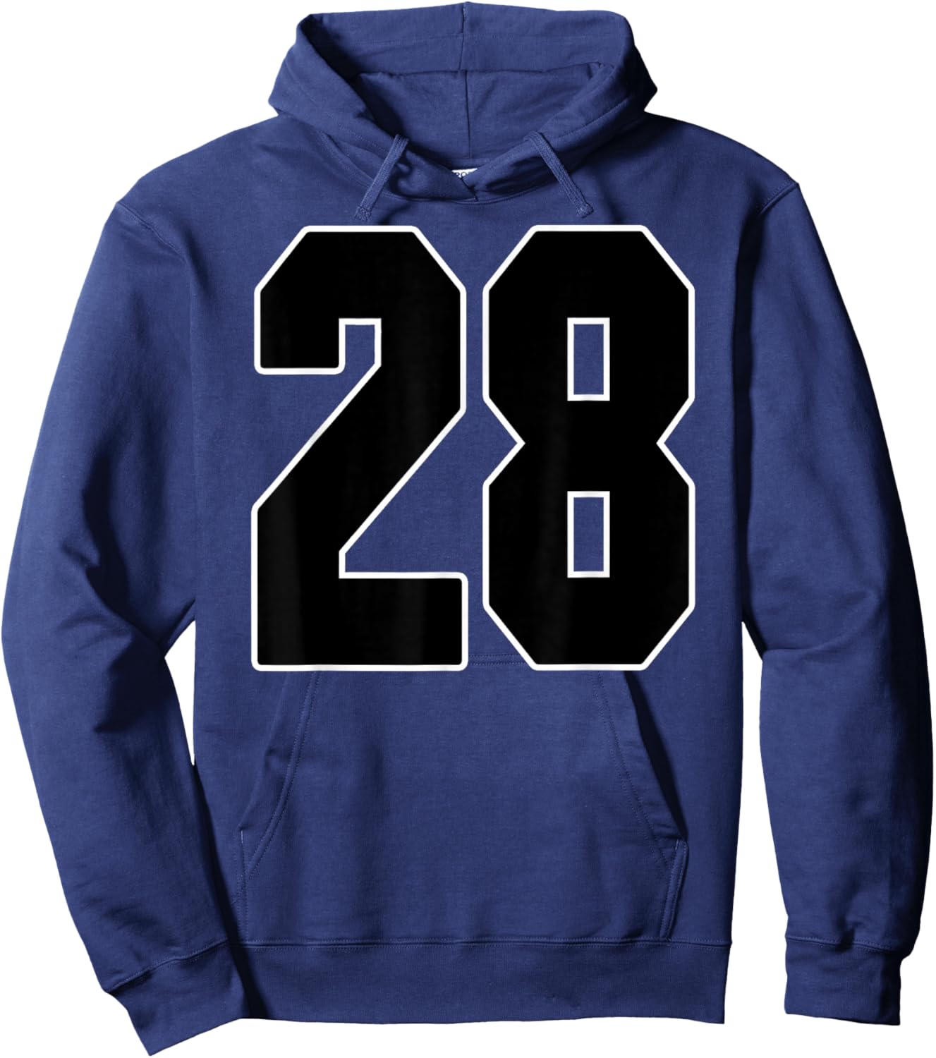 Big #28 Jersey Number 28 Uniform Biggest Fan Favorite Player Hoodie - Hoodie | Navy