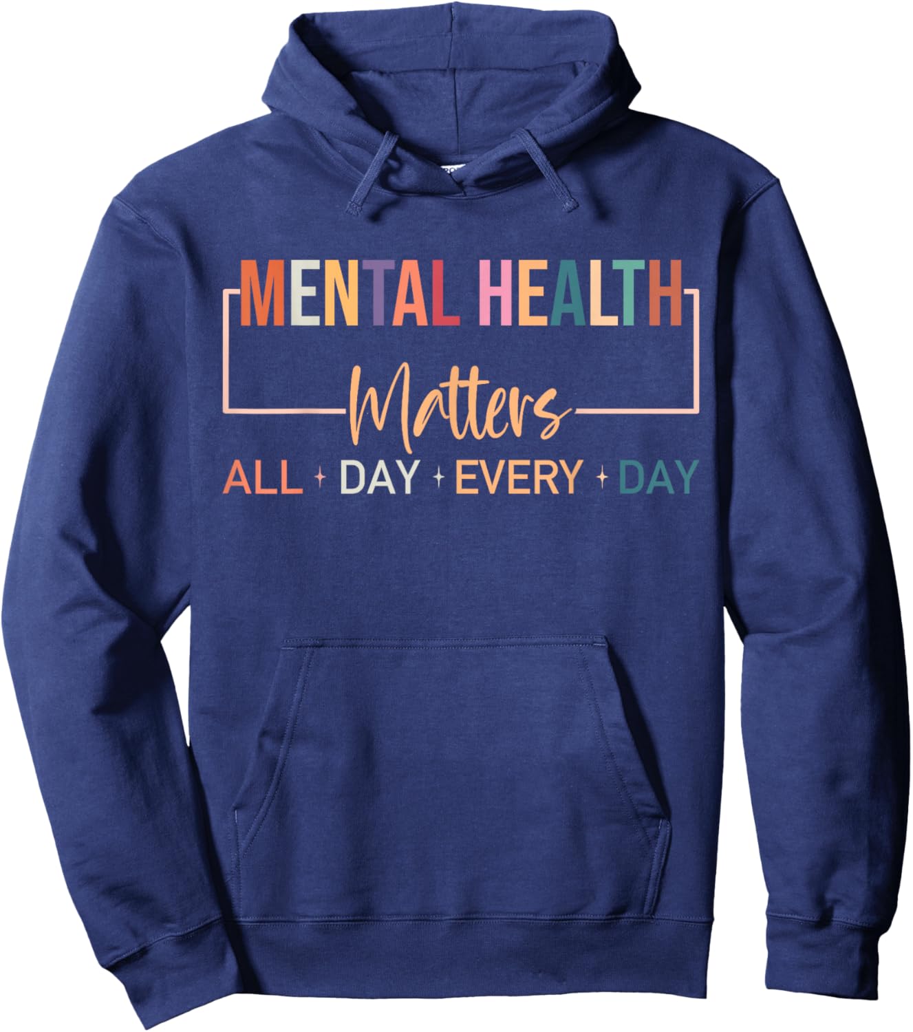Brain Illness Therapy Mental Health Matters Awareness Hoodie - Hoodie | Navy