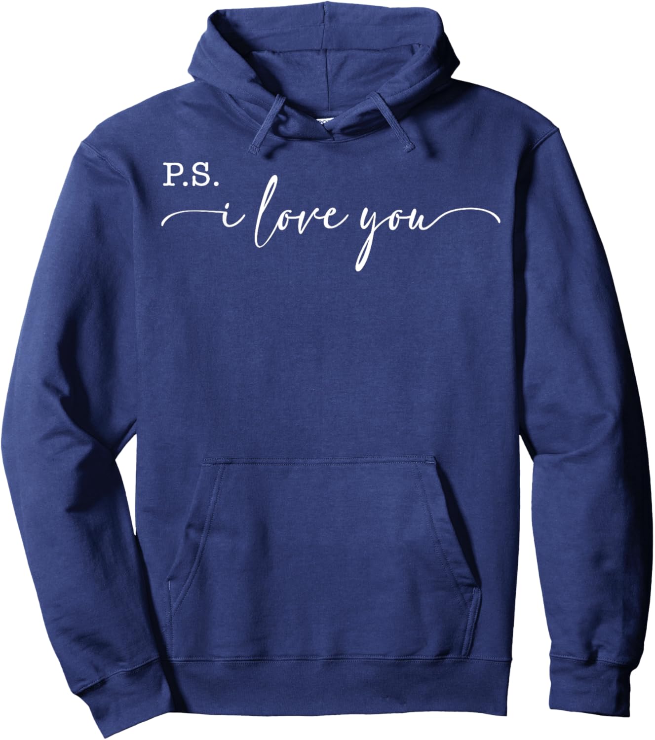 PS I Love You Day Valentine's Day Purple Heart Women Men Kid Hoodie - Hoodie | Navy