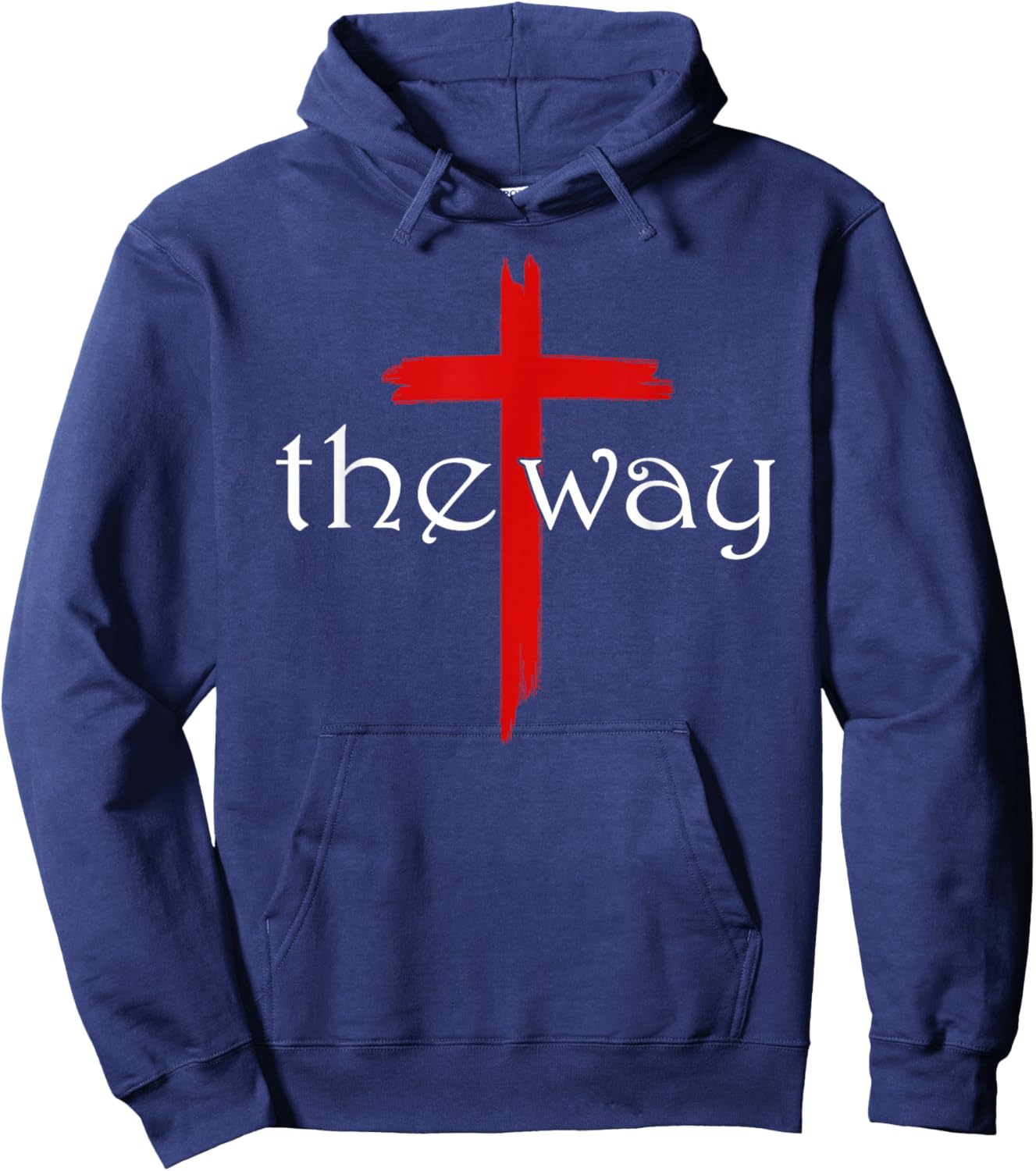 The Way Jesus Cross Inspired Bible Christian Religious Faith Hoodie - Hoodie | Navy