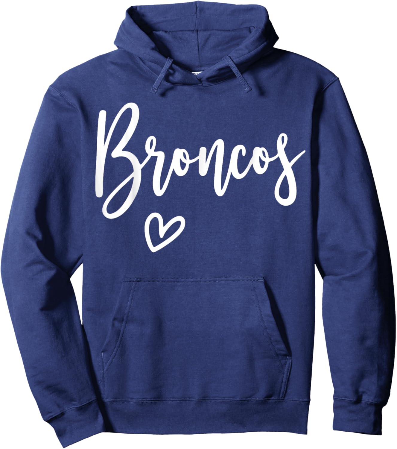 Vintage Broncos Last Name Heart Gift Women Kids Hoodie - Hoodie | Navy
