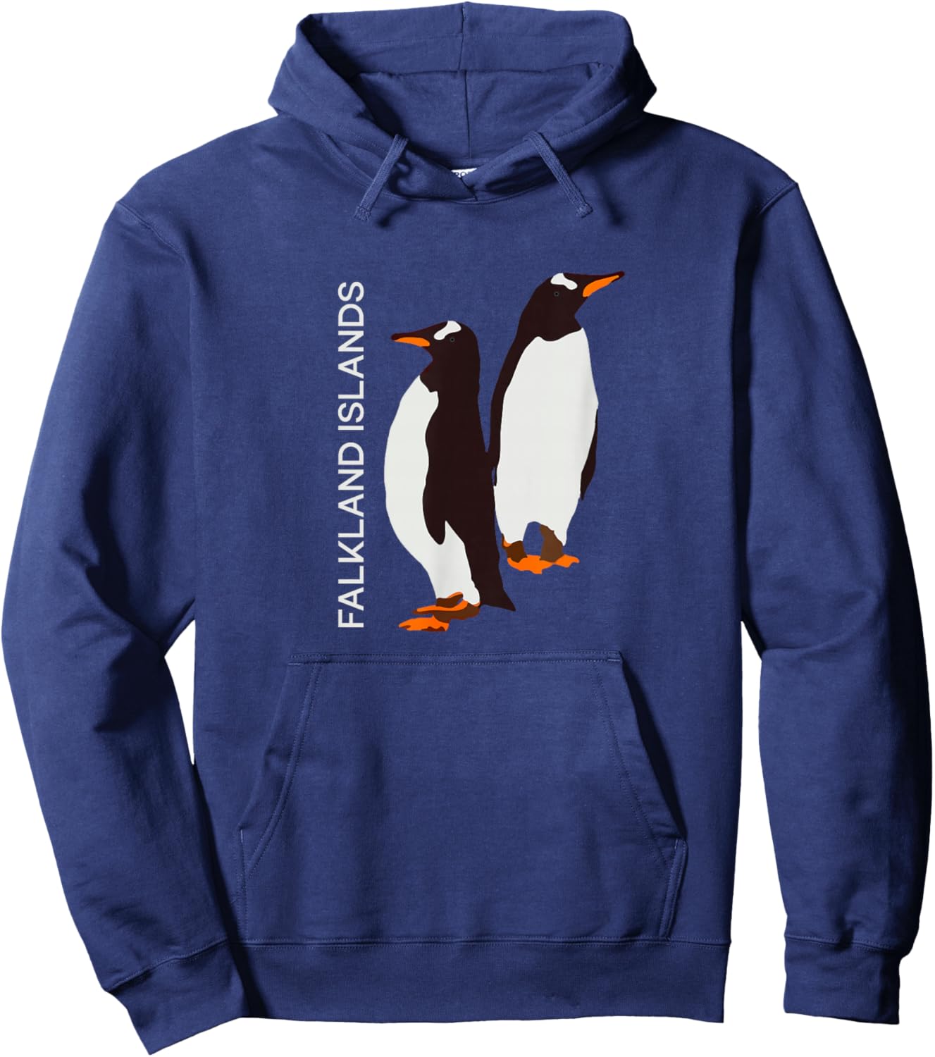 Falkland Islands Penguins Souvenirs Retro Graphic Hoodie - Hoodie | Navy