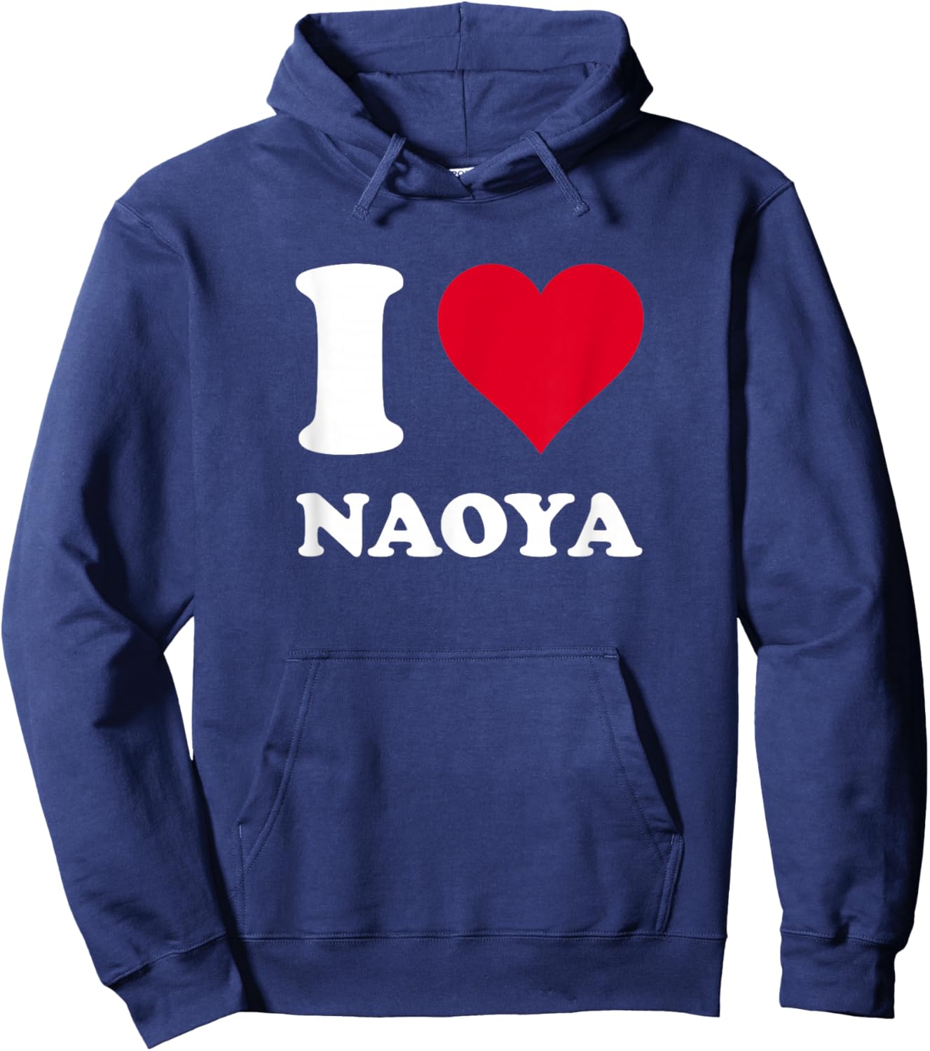 Red Heart I Love Naoya Hoodie - Hoodie | Navy
