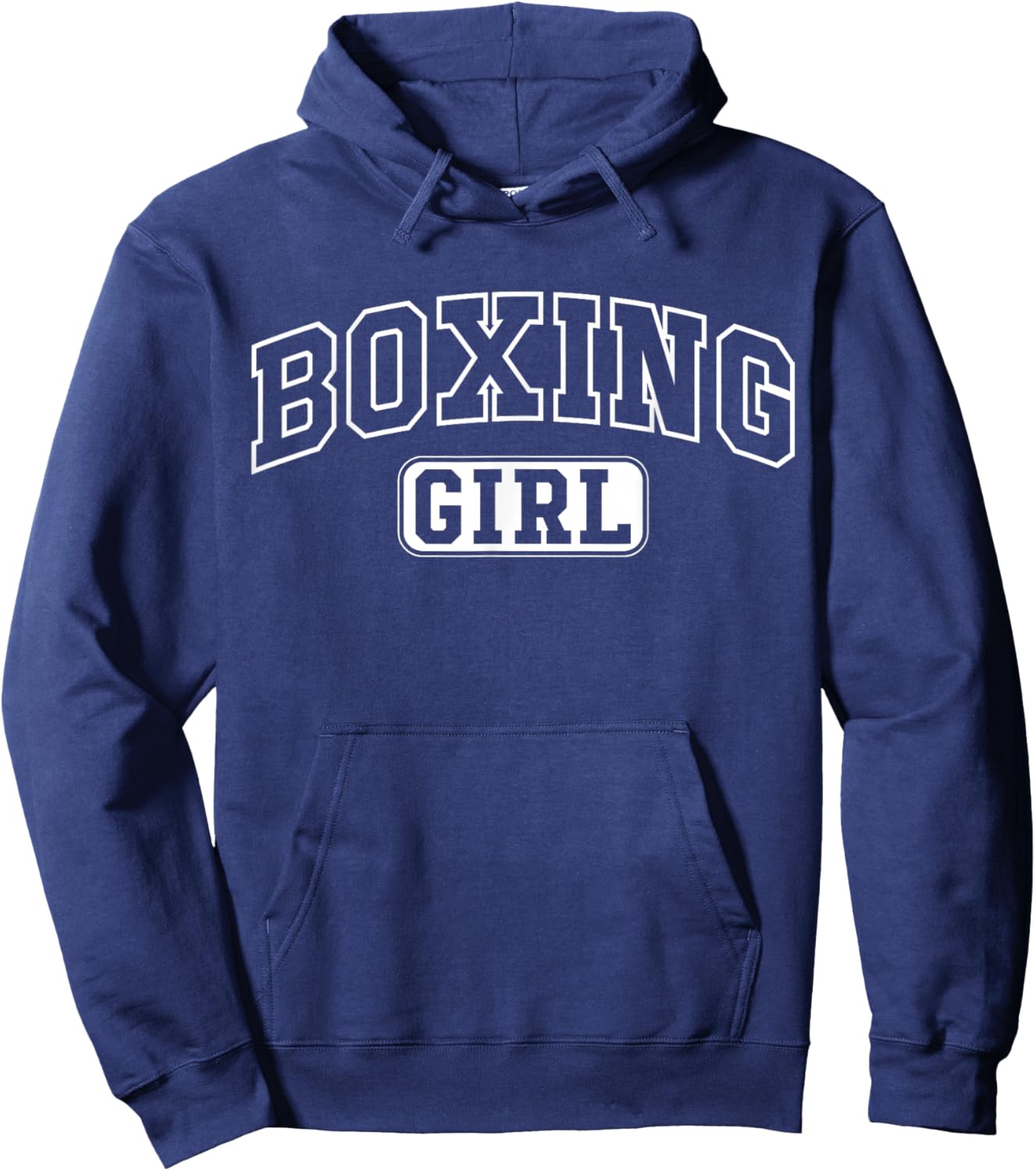 Boxing Girl Funny Athletic Lettering Daughter Youth Boxer Hoodie - Hoodie | Navy