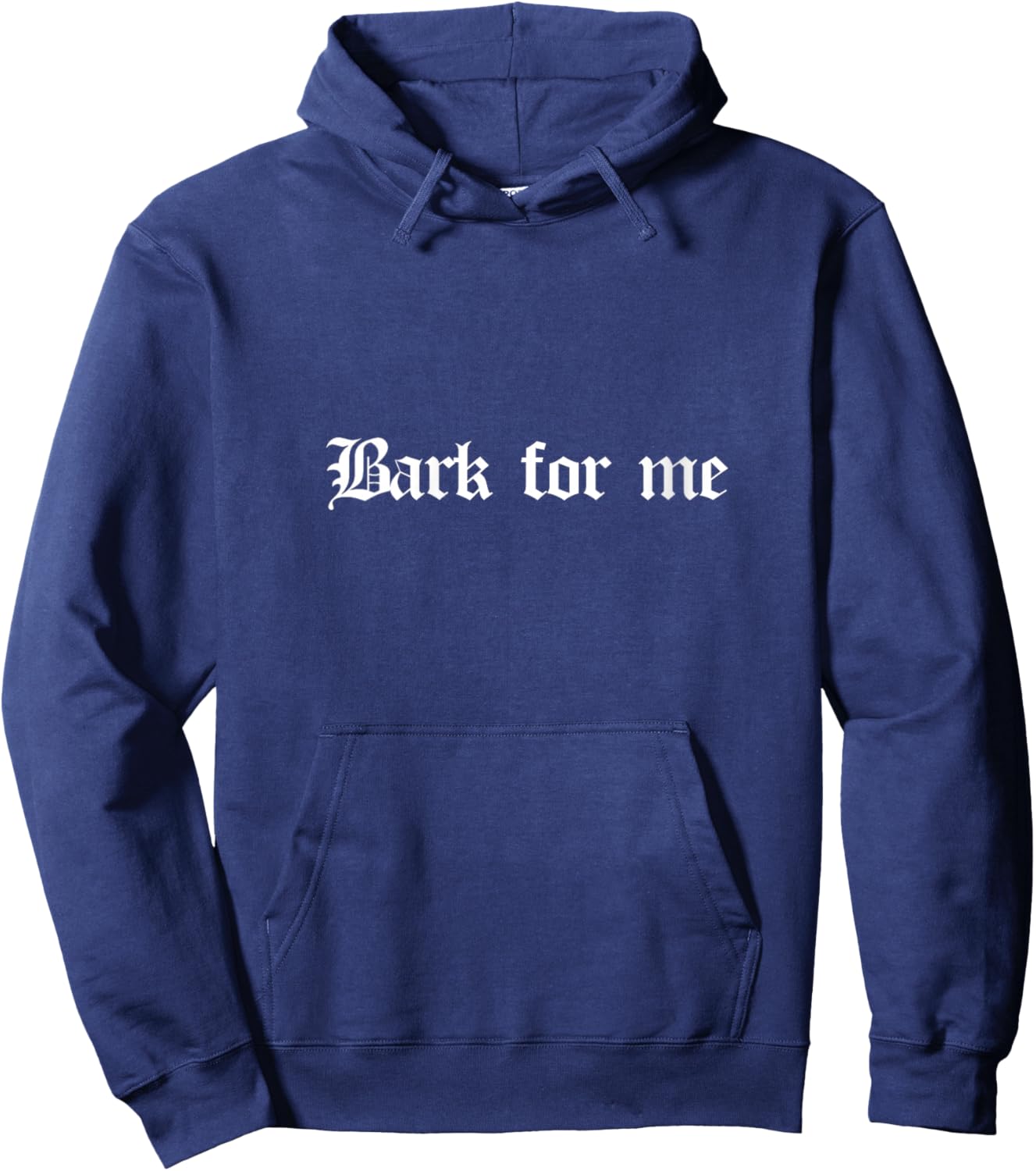 Women's Funny Bark for Me Dog Lover Pet Quote V-Neck Hoodie - Hoodie | Navy