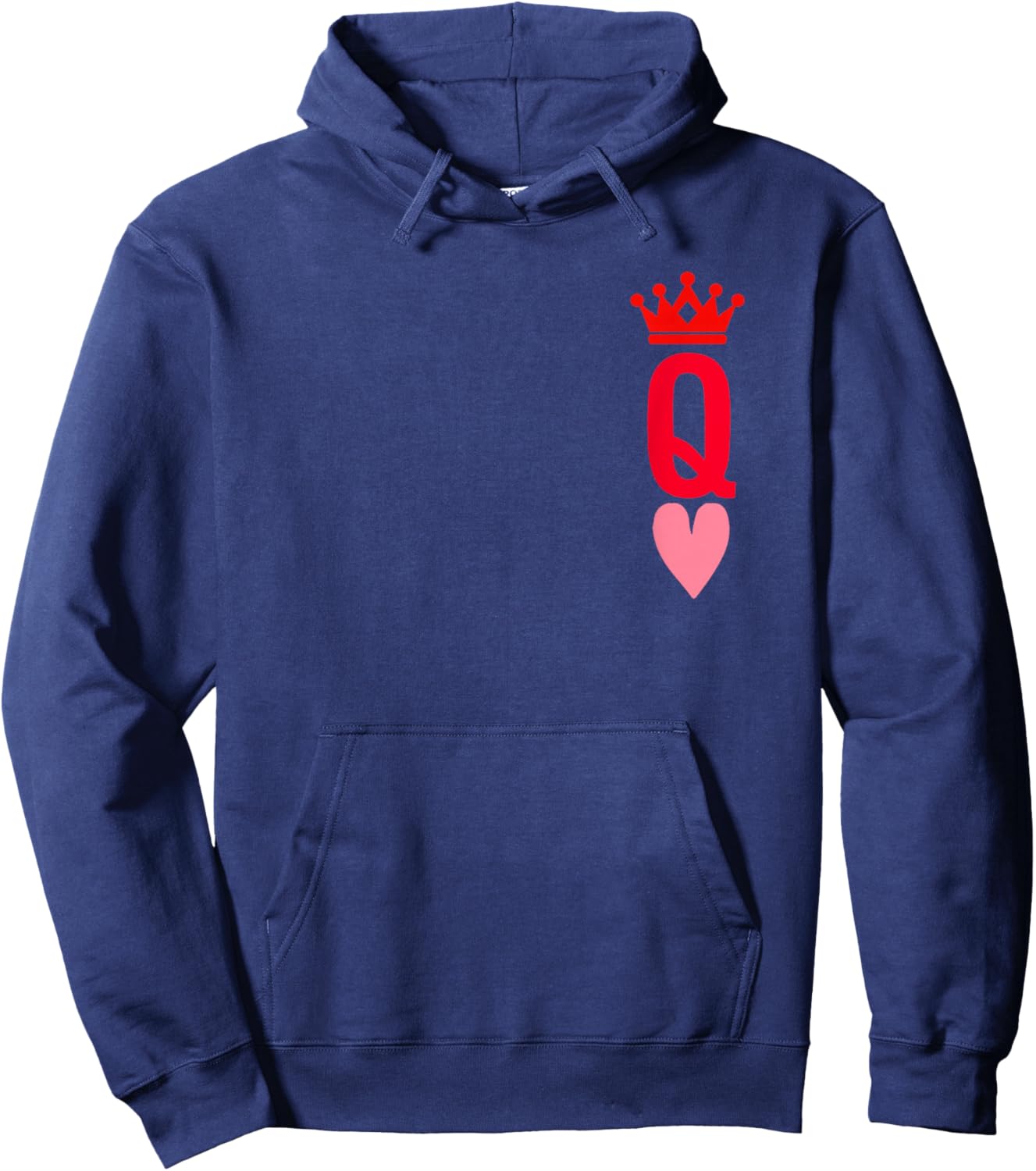 Queen Heart Valentines Hoodie - Hoodie | Navy