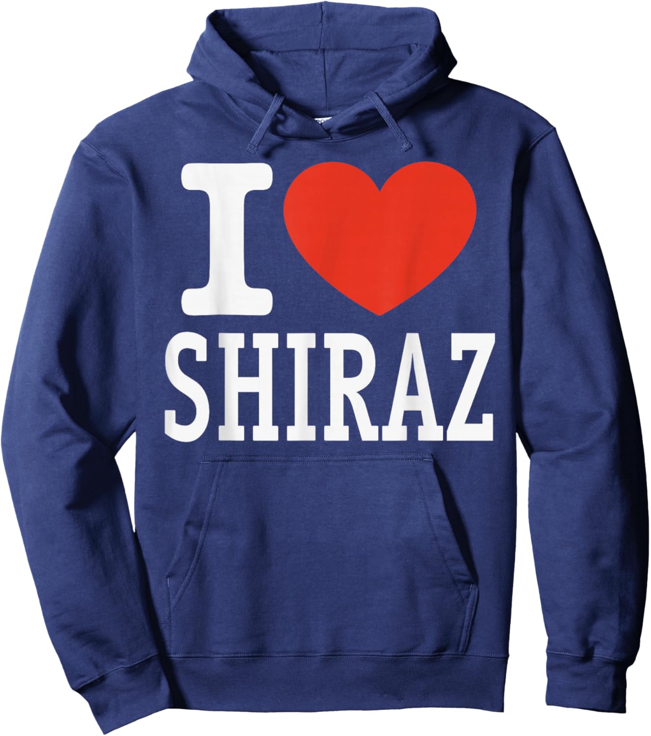 I Love Shiraz City Heart Graphic Souvenir Travel Hoodie - Hoodie | Navy