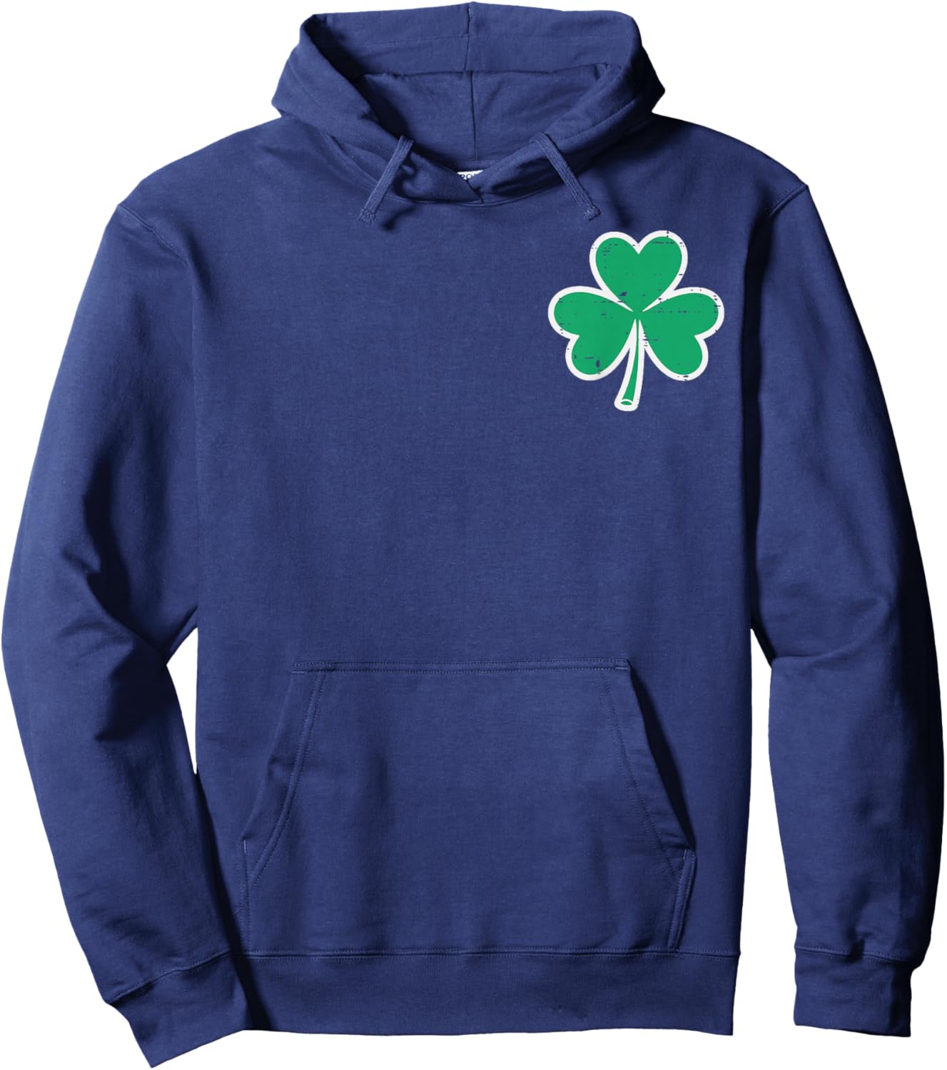 St Patricks Day Clover Pocket Saint Pattys Men Women Kids Hoodie - Hoodie | Navy