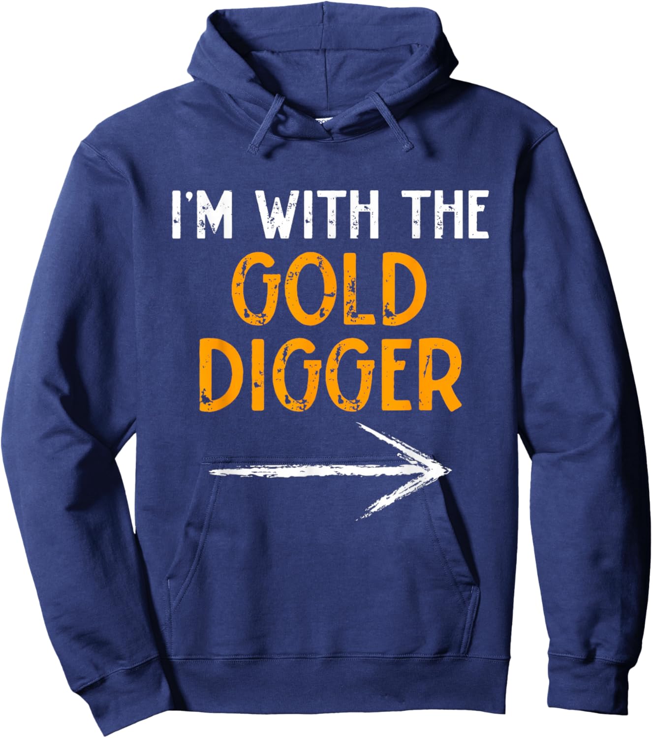 I’m with The Gold Digger Halloween Matching Couple Costume Hoodie - Hoodie | Navy