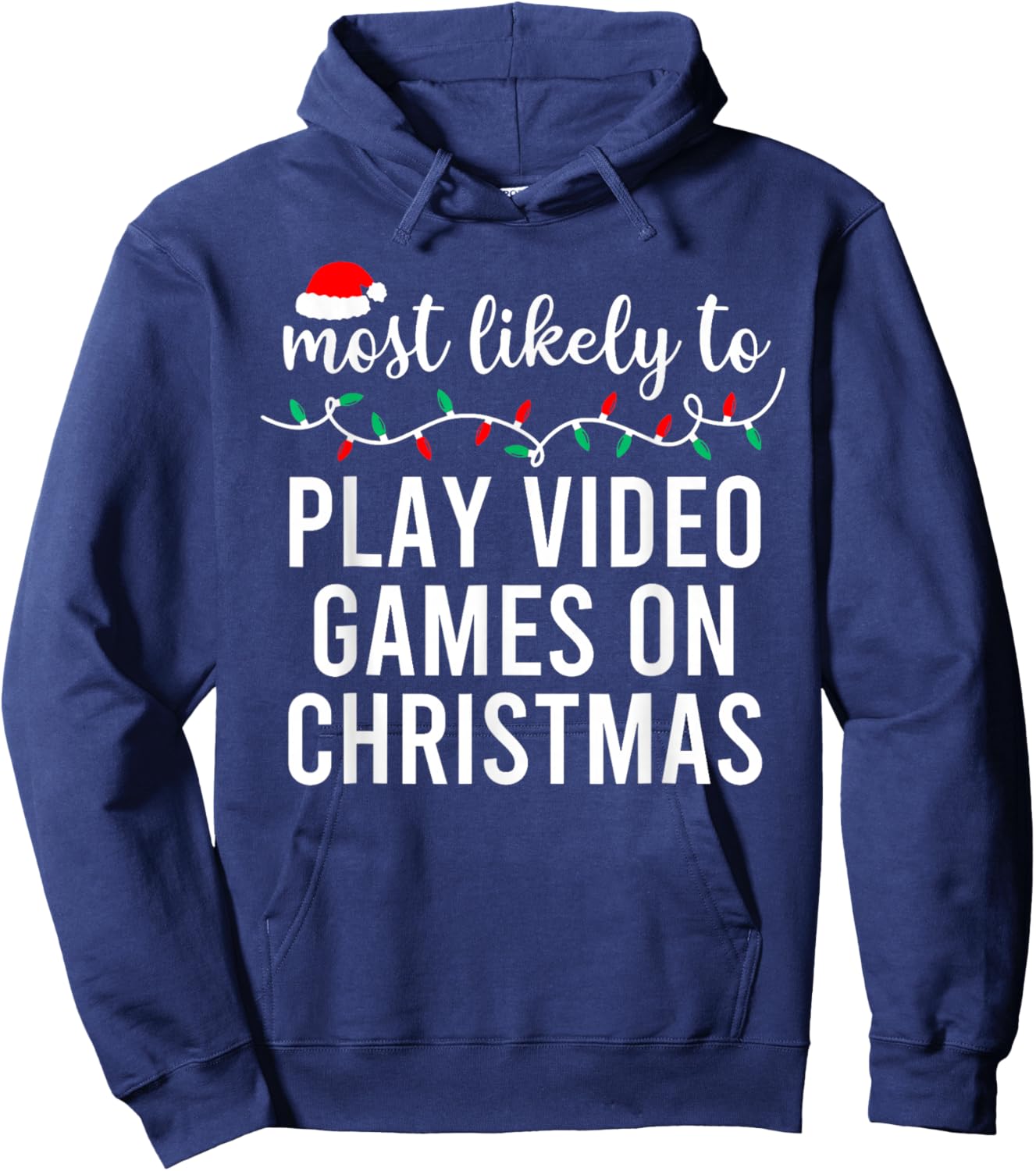 Most Likely to Christmas Matching Family Pajamas Funny Hoodie - Hoodie | Navy