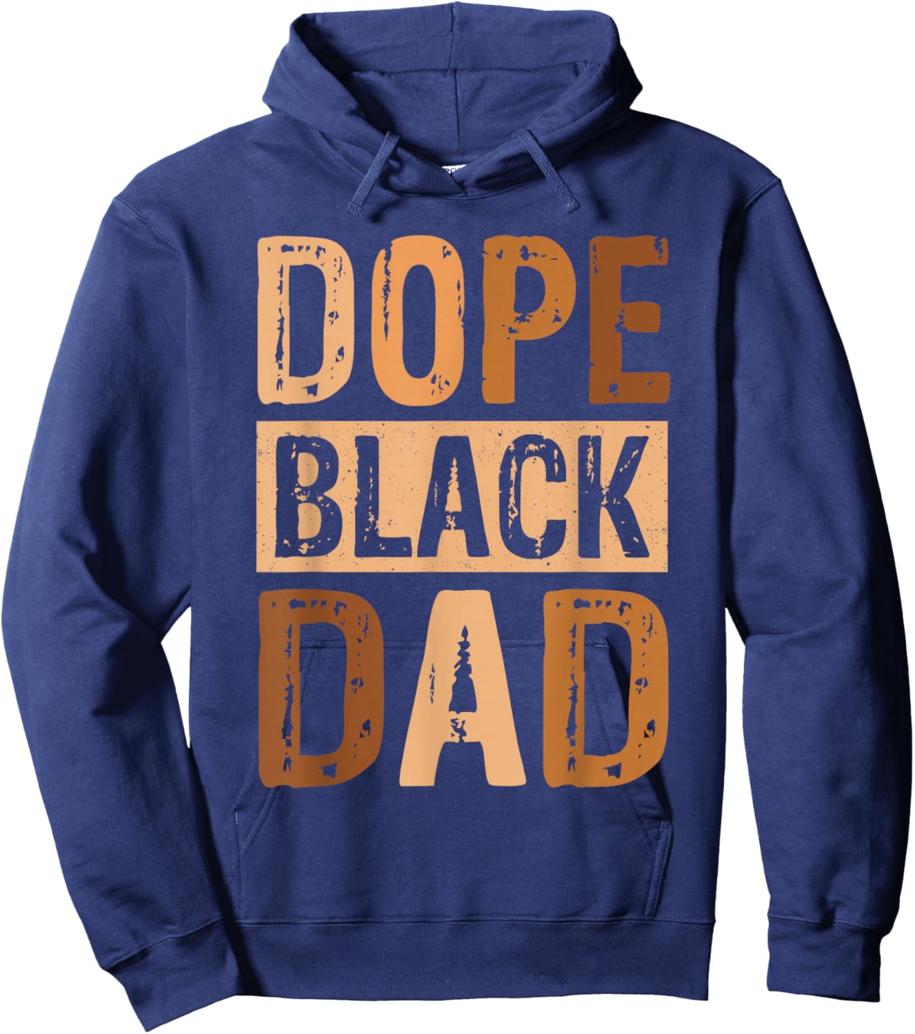 Dope Black Dad Melanin African American Family Matching Hoodie - Hoodie | Navy