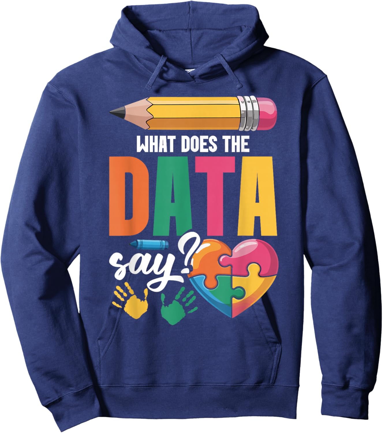 DIAG Teacher Sped The Data Educational Diagnostician Hoodie - Hoodie | Navy