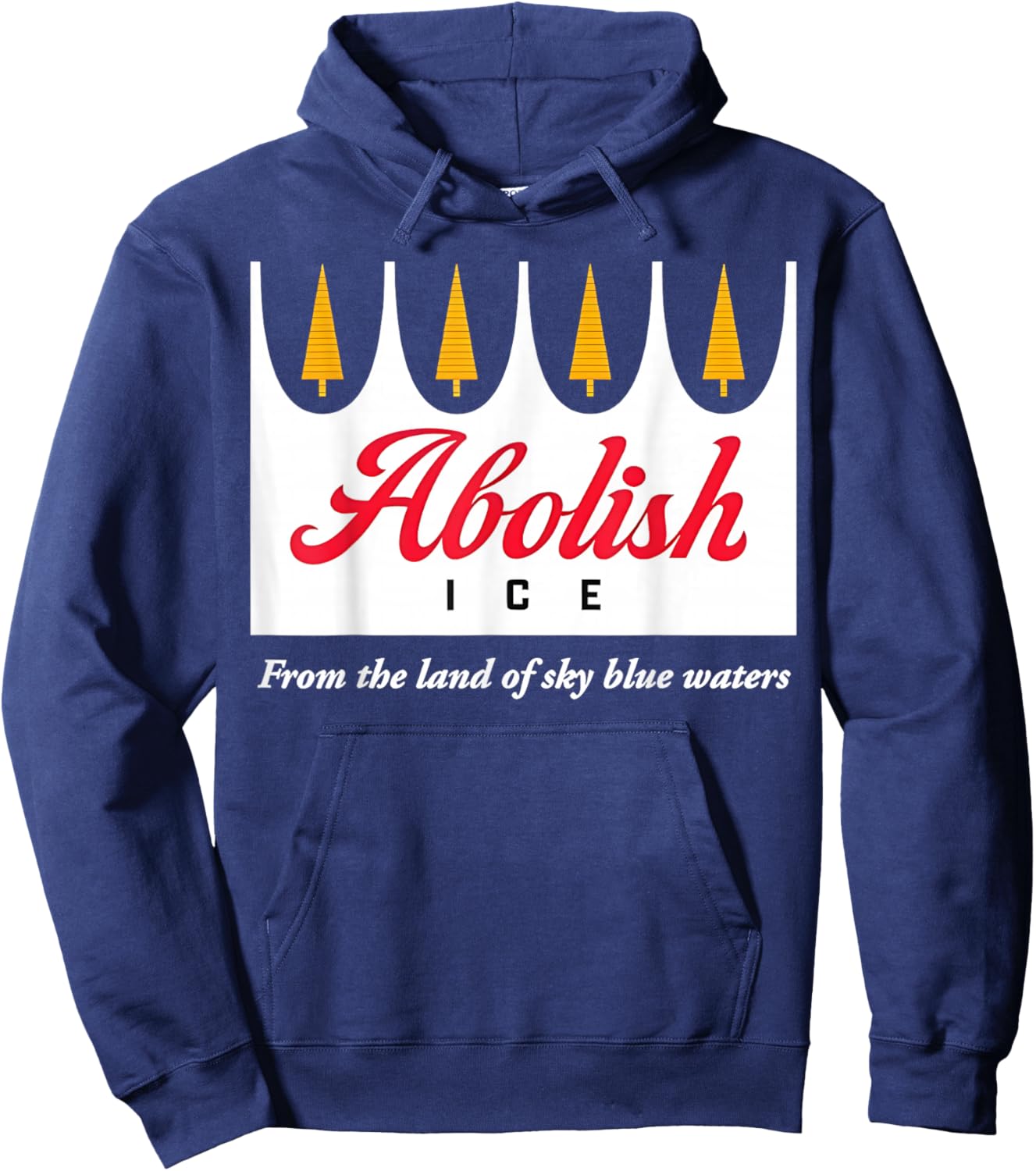Abolish ICE from The Land of Sky Blue Waters Women Hoodie - Hoodie | Navy