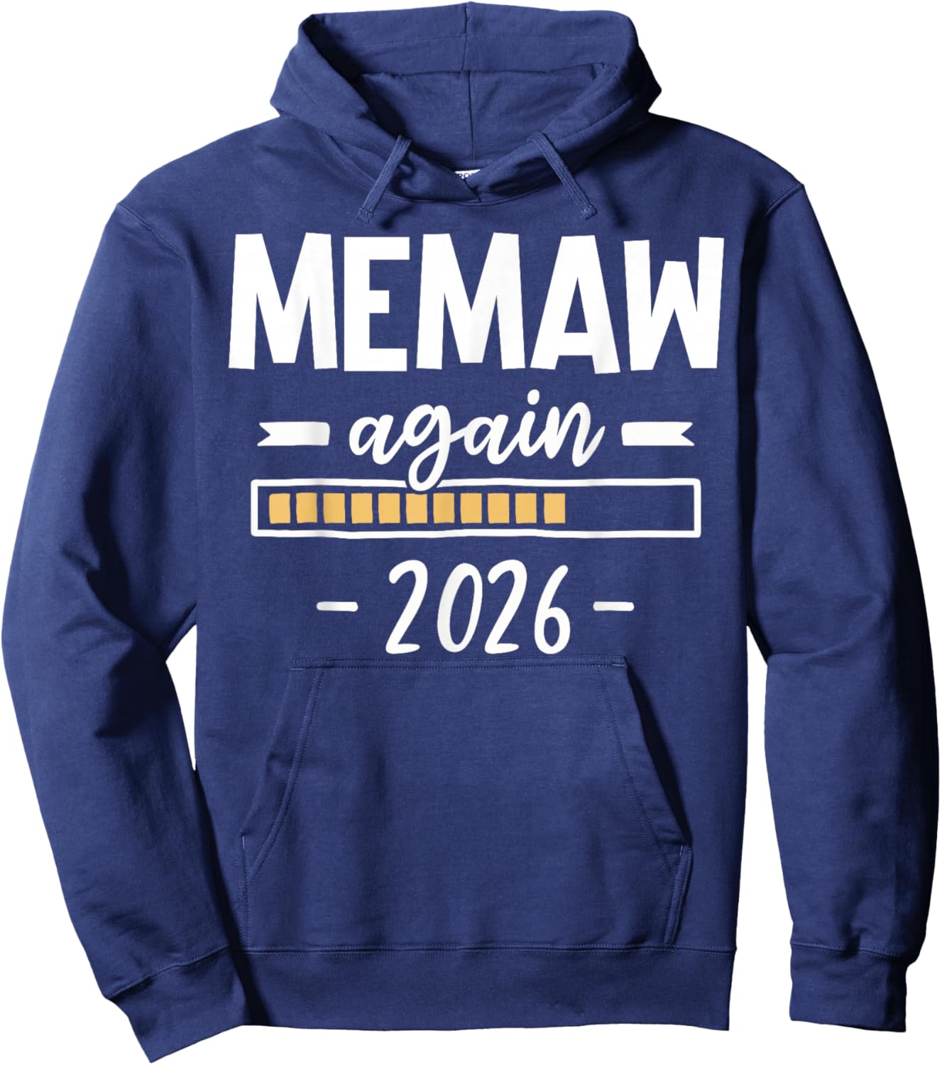Memaw Again Est 2026 2nd Baby Pregnancy Reveal Hoodie - Hoodie | Navy
