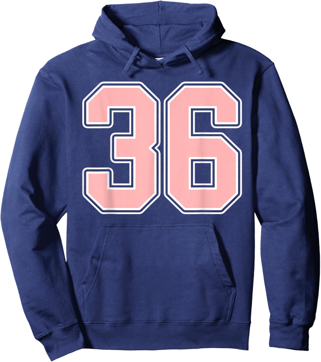 Cute Pink and White Number 36 Jersey Player Uniform #36 Fan Hoodie - Hoodie | Navy