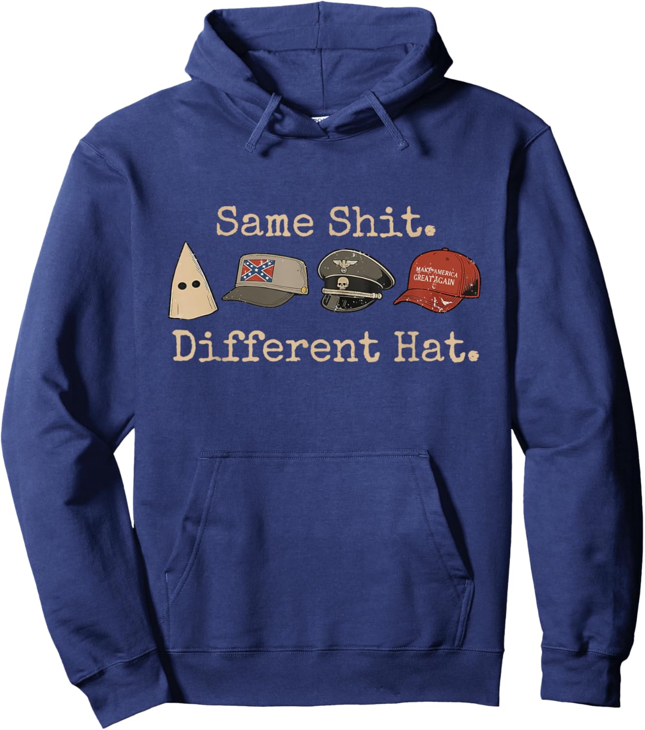 Same Shit Different Hat Funny Quote Men Women Hoodie - Hoodie | Navy