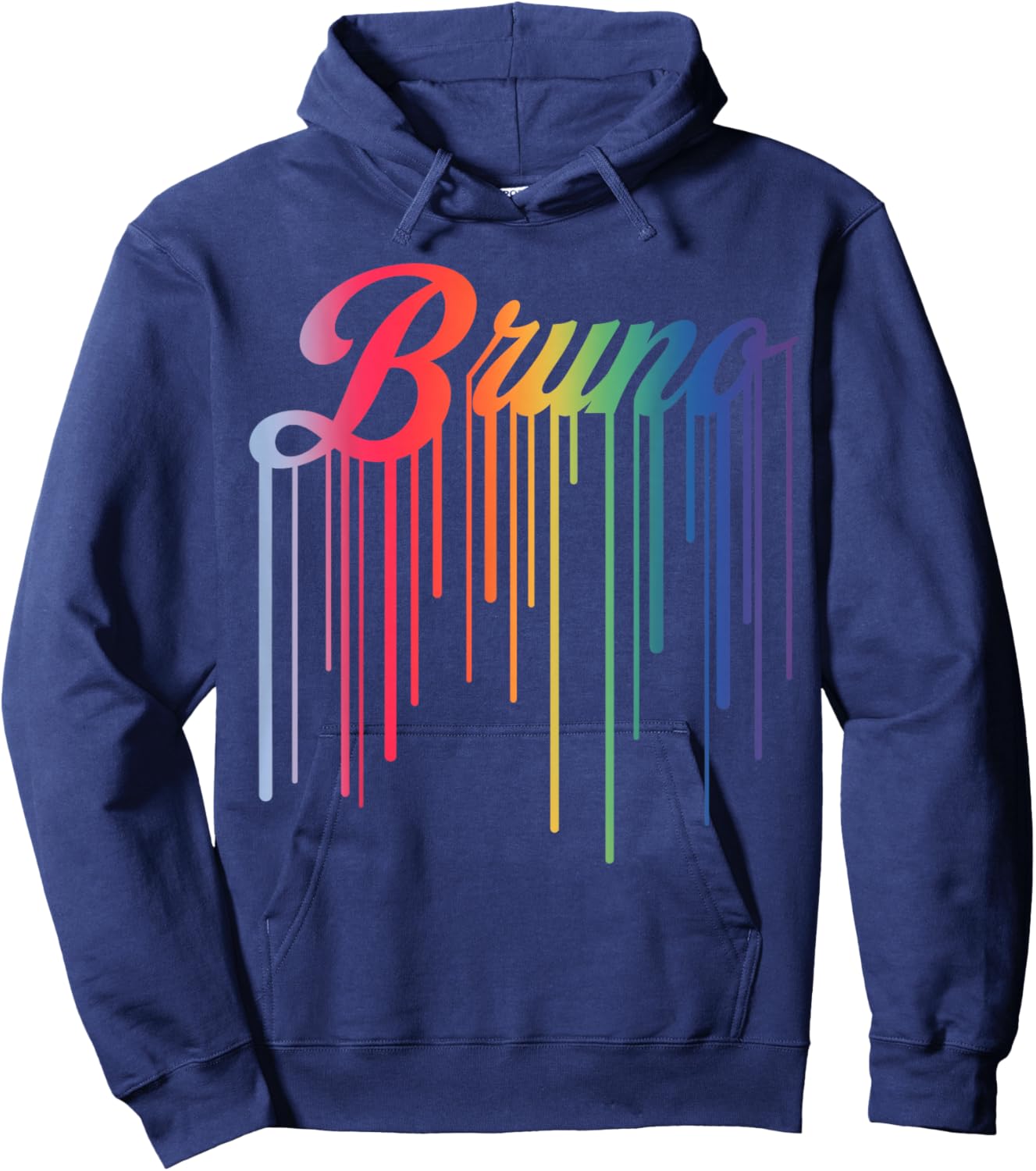 Bruno First Name Personalized Women Kids Hoodie - Hoodie | Navy