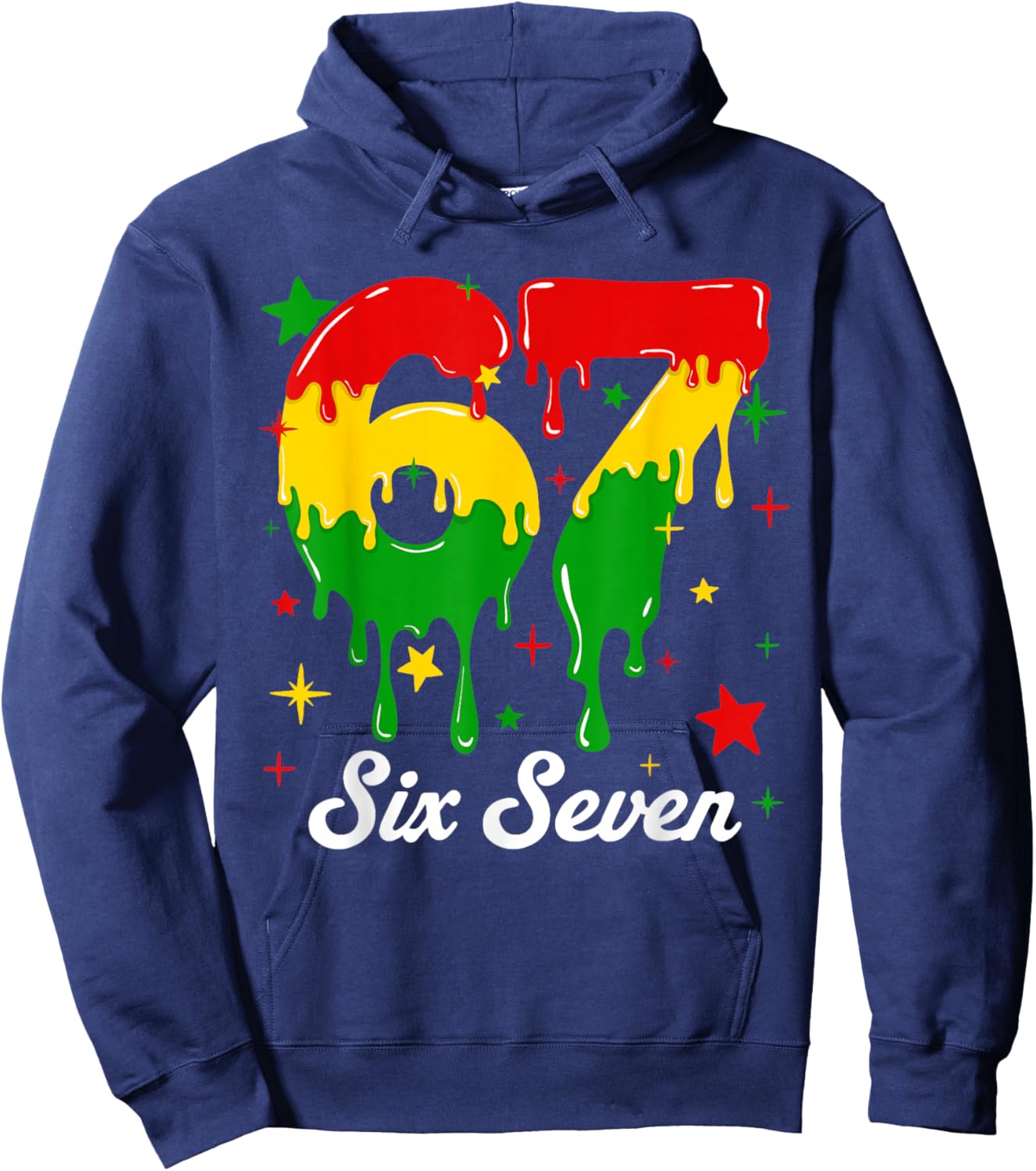 Black History Six Seven 6 7 Meme Melanin Boys Girl Teen Kids Hoodie - Hoodie | Navy