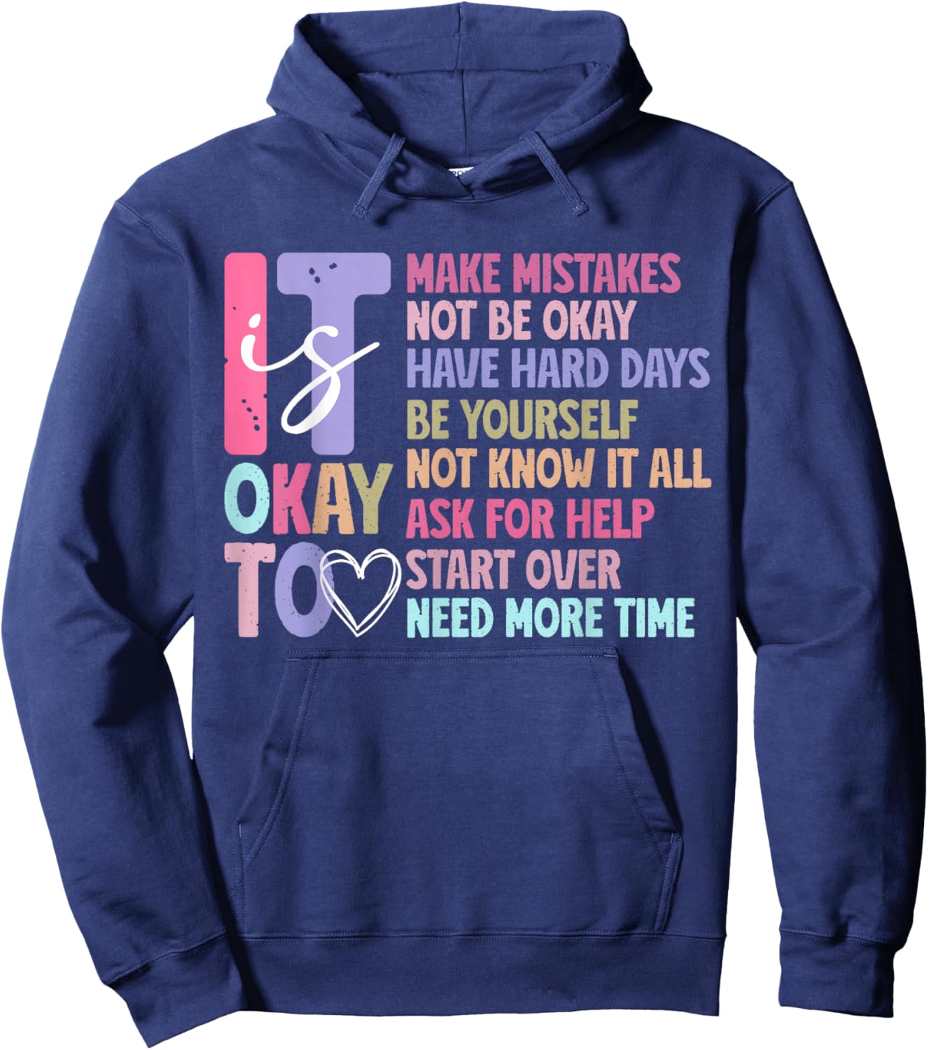 Brain Illness Inspiration Mental Health Awareness Counselor Hoodie - Hoodie | Navy