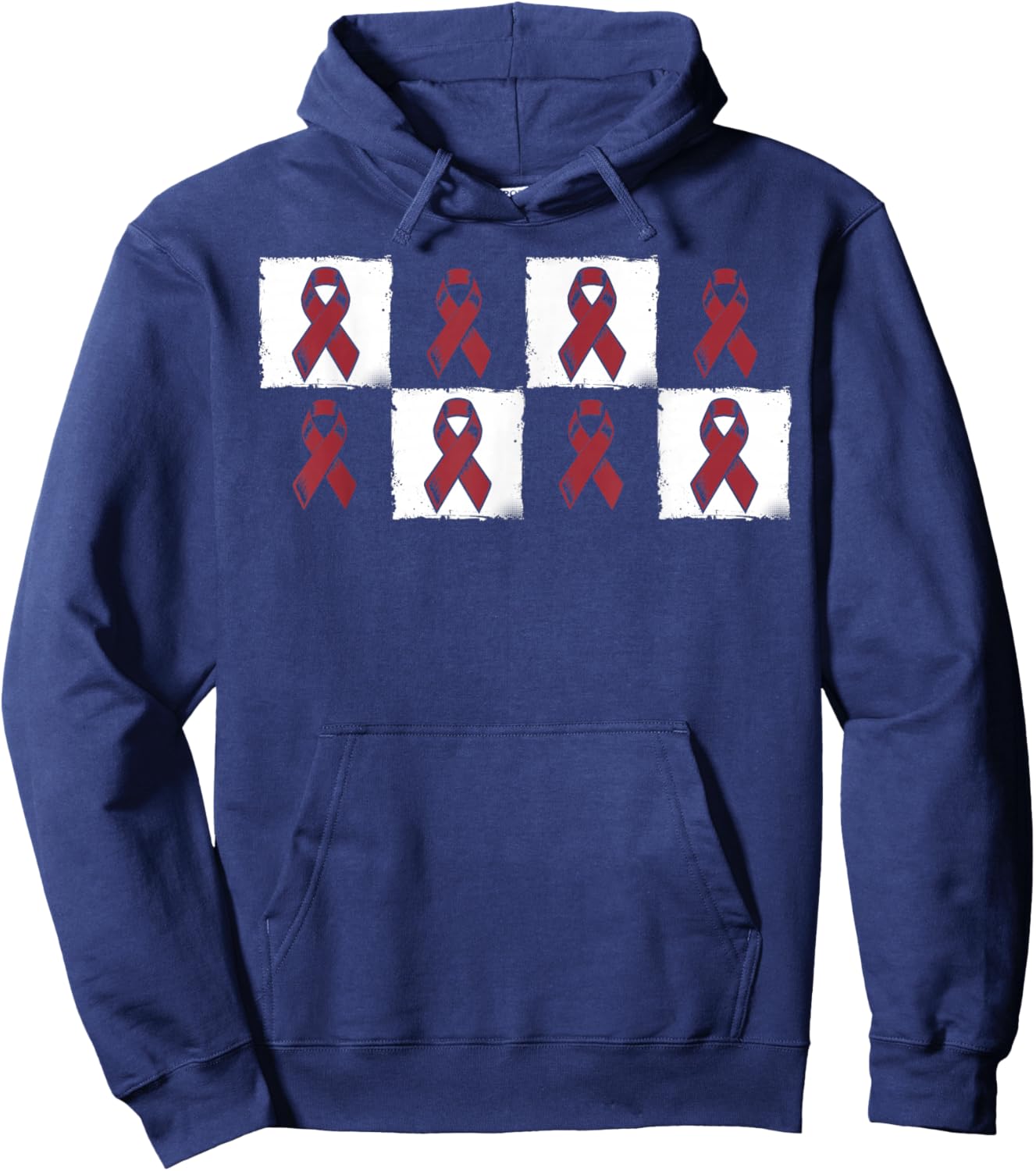 Ribbon- Multiple Myeloma Cancer Awareness Supporter Hoodie - Hoodie | Navy