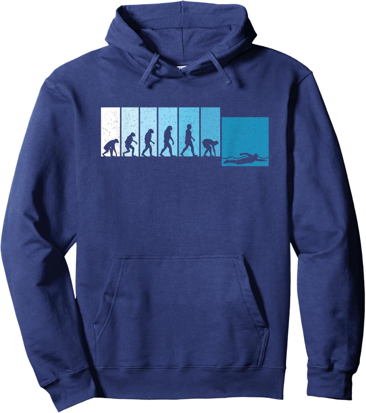 Swimming Evolution Swim Funny Swimmer Men Boys Kids Hoodie - Hoodie | Navy