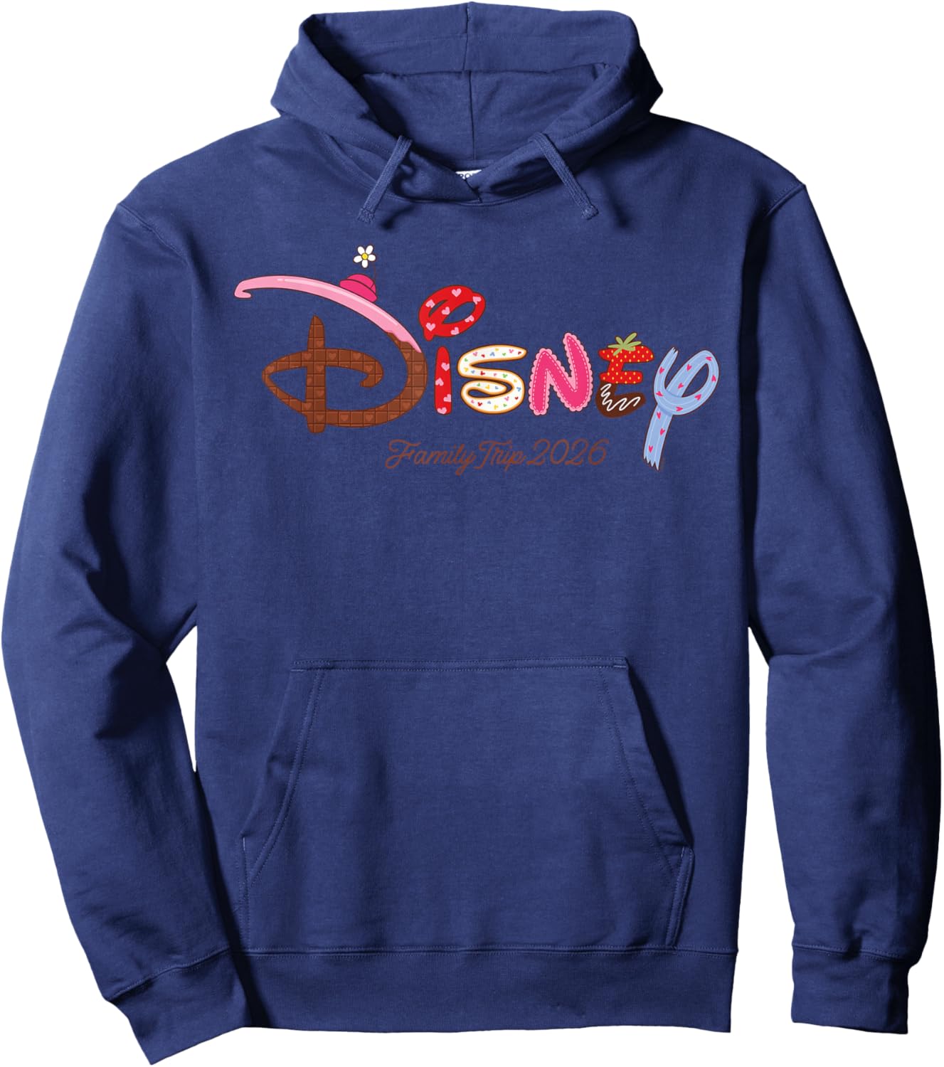 Disney Sweet Treat Hearts Family Trip Vacation Matching 2026 Hoodie - Hoodie | Navy