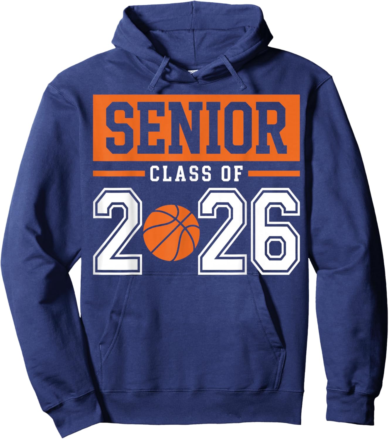 Class of 2026 Graduation Senior 26 Basketball Outfit Hoodie - Hoodie | Navy