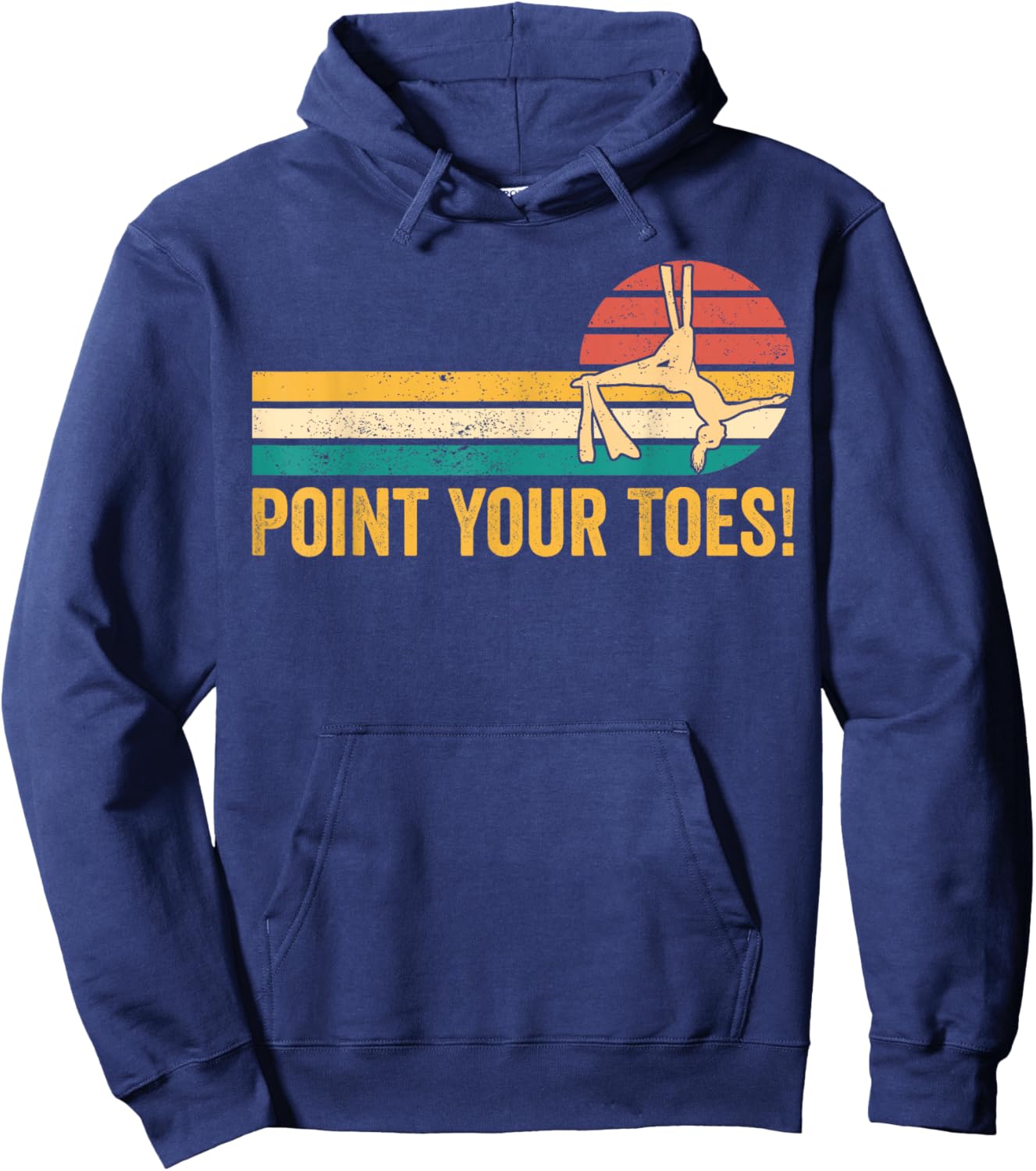 Aerial Silk Aerialist Point Your Toes! Hoodie - Hoodie | Navy