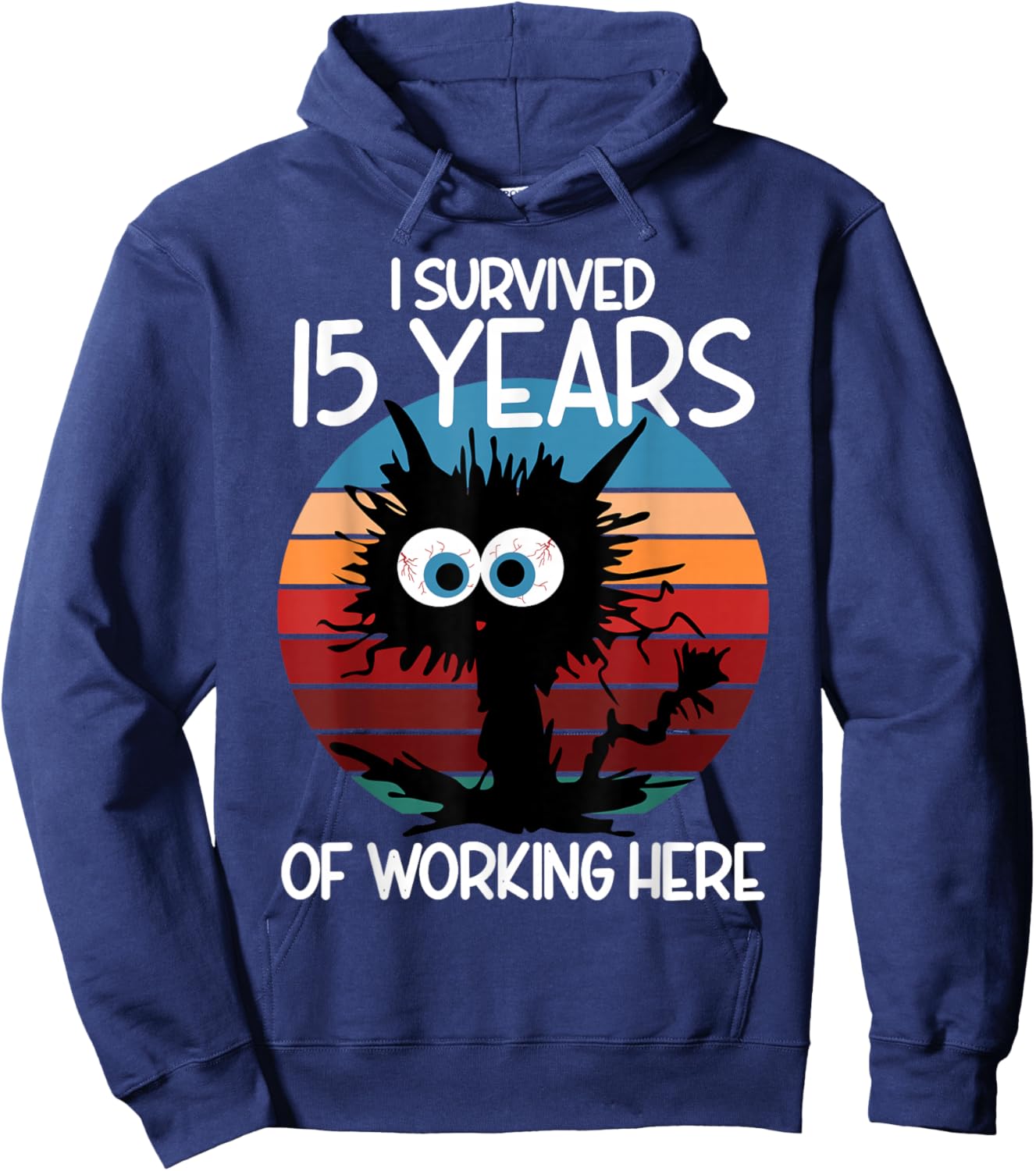 I Survived 15 Years of Working Here Hoodie - Hoodie | Navy
