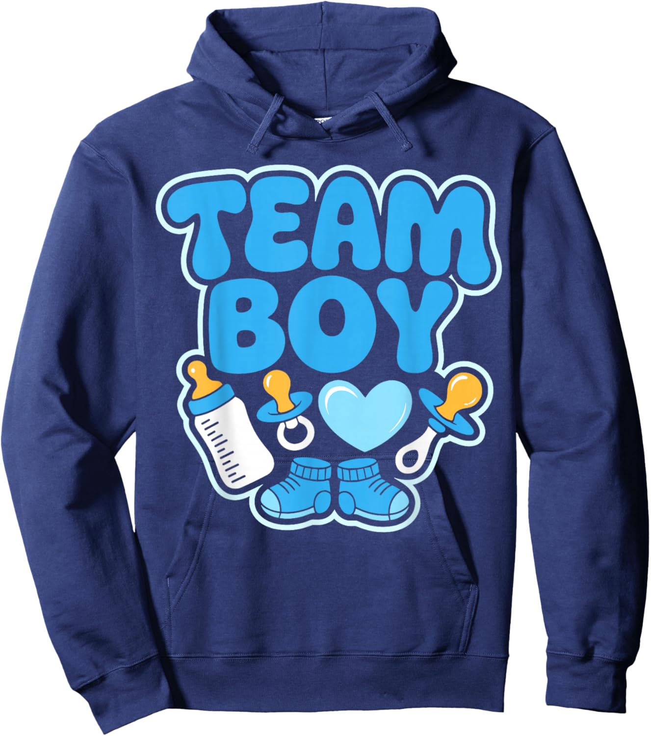 Gender Reveal Party Team Boy Announcement Hoodie - Hoodie | Navy