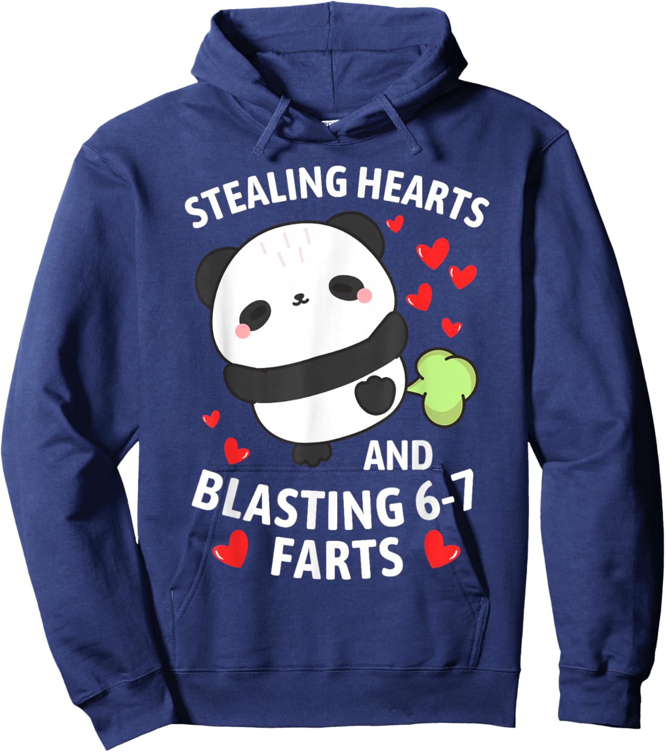 67 Meme Stealing Hearts Valentine's Day Panda Kids Boys Hoodie - Hoodie | Navy