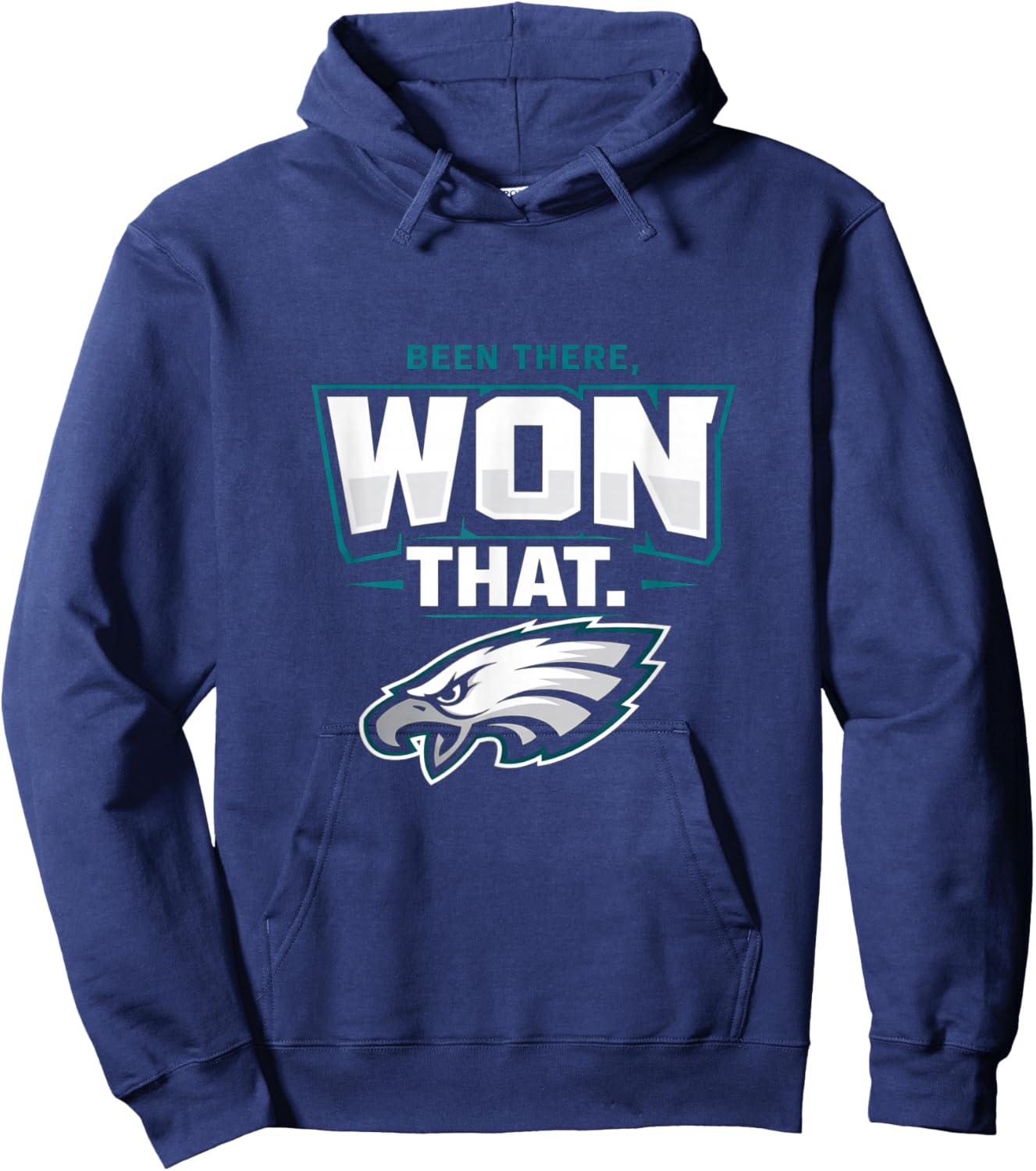 Been There Won That Bold Victory Fan Graphic Hoodie - Hoodie | Navy
