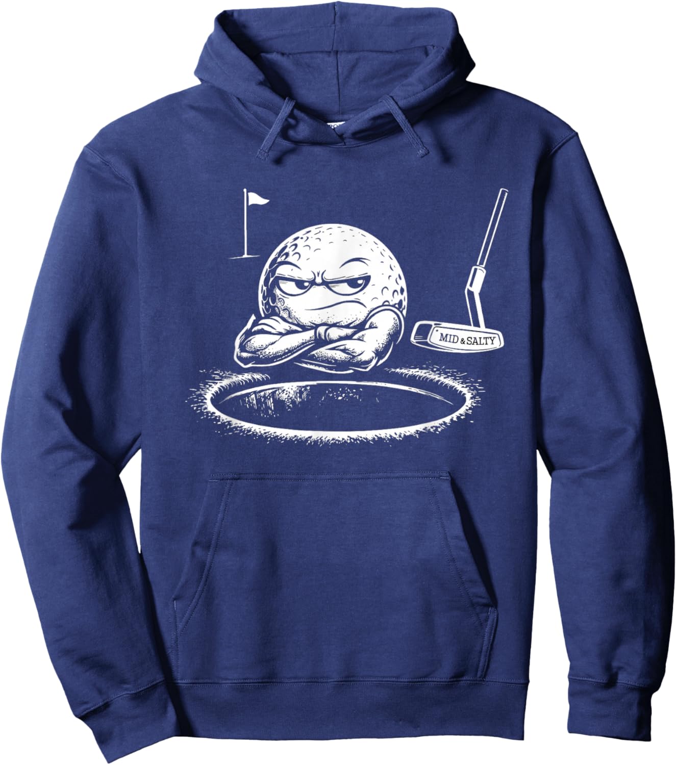 Funny Salty Golf Ball Putter Sports T Hoodie - Hoodie | Navy