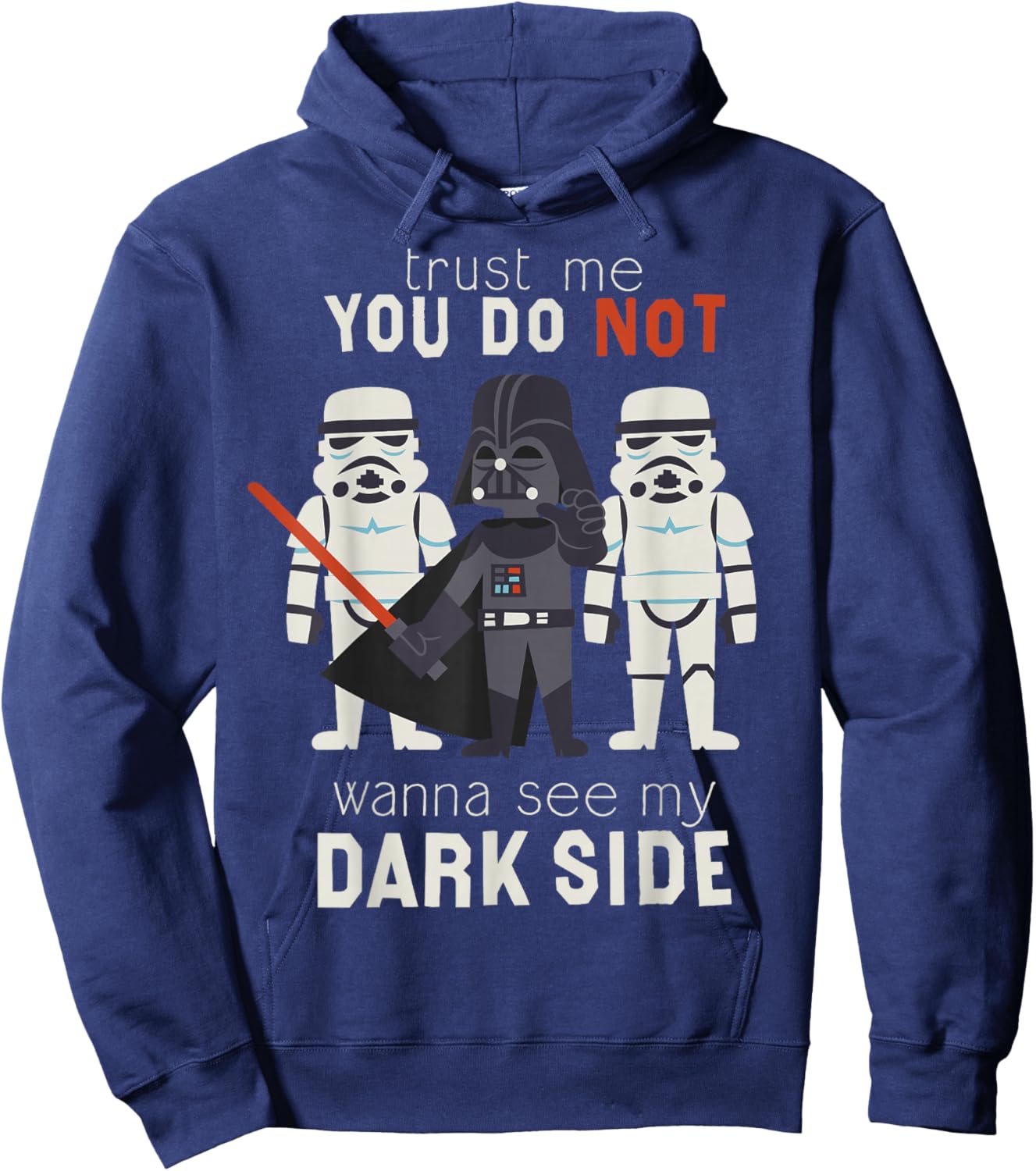 Star Wars A New Hope Darth Vader Dark Side Cartoon Hoodie - Hoodie | Navy