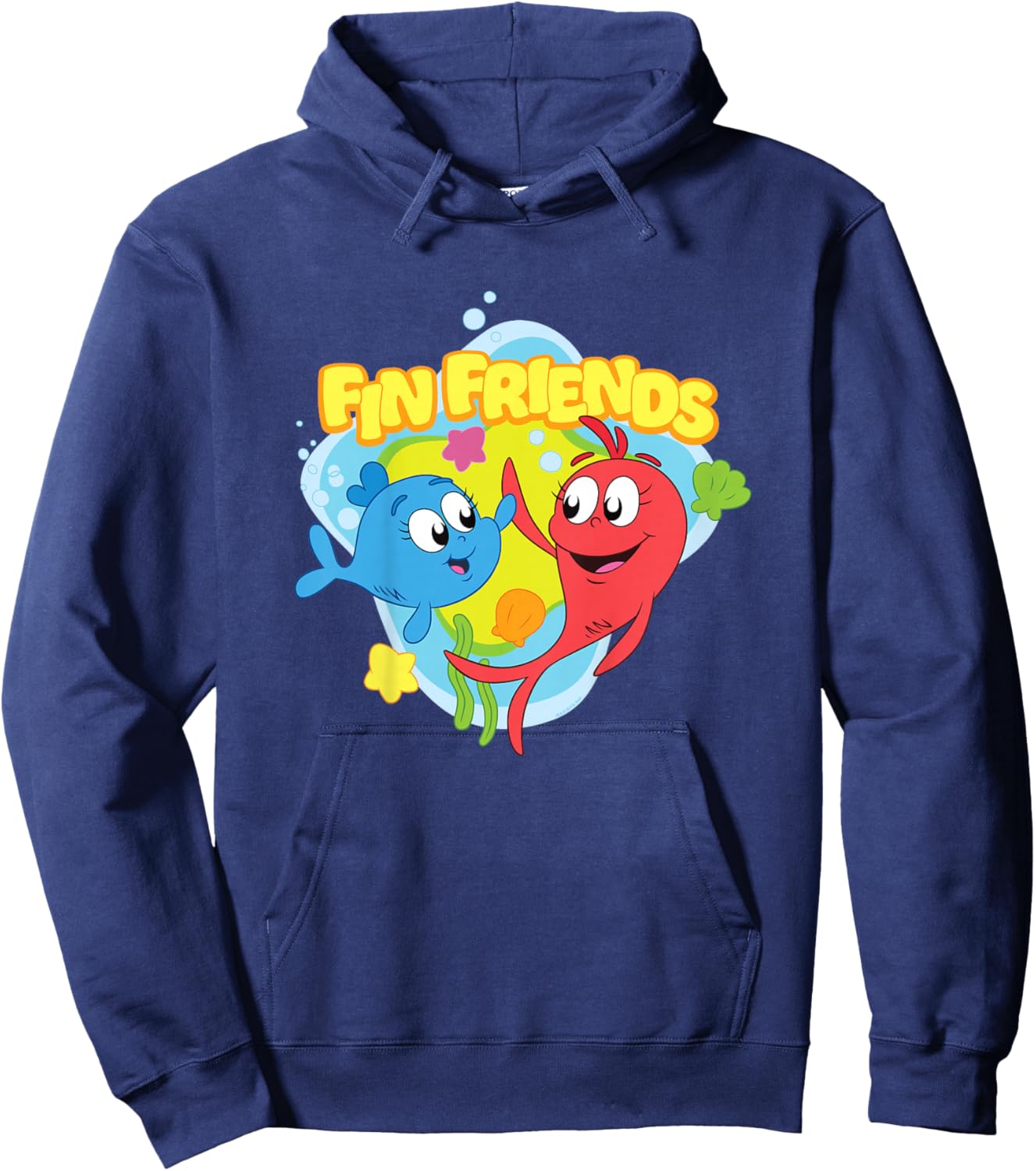 Red Fish, Blue Fish Fin Friends Officially Licensed Youth Hoodie - Hoodie | Navy