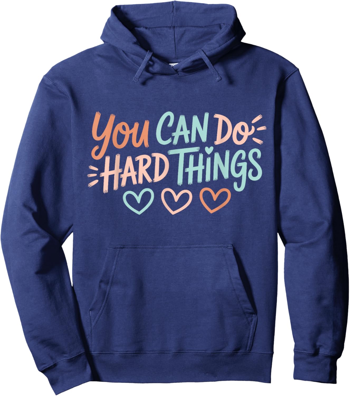Test Day Teacher You Can Do Hard Things Testing Day Kids Hoodie - Hoodie | Navy
