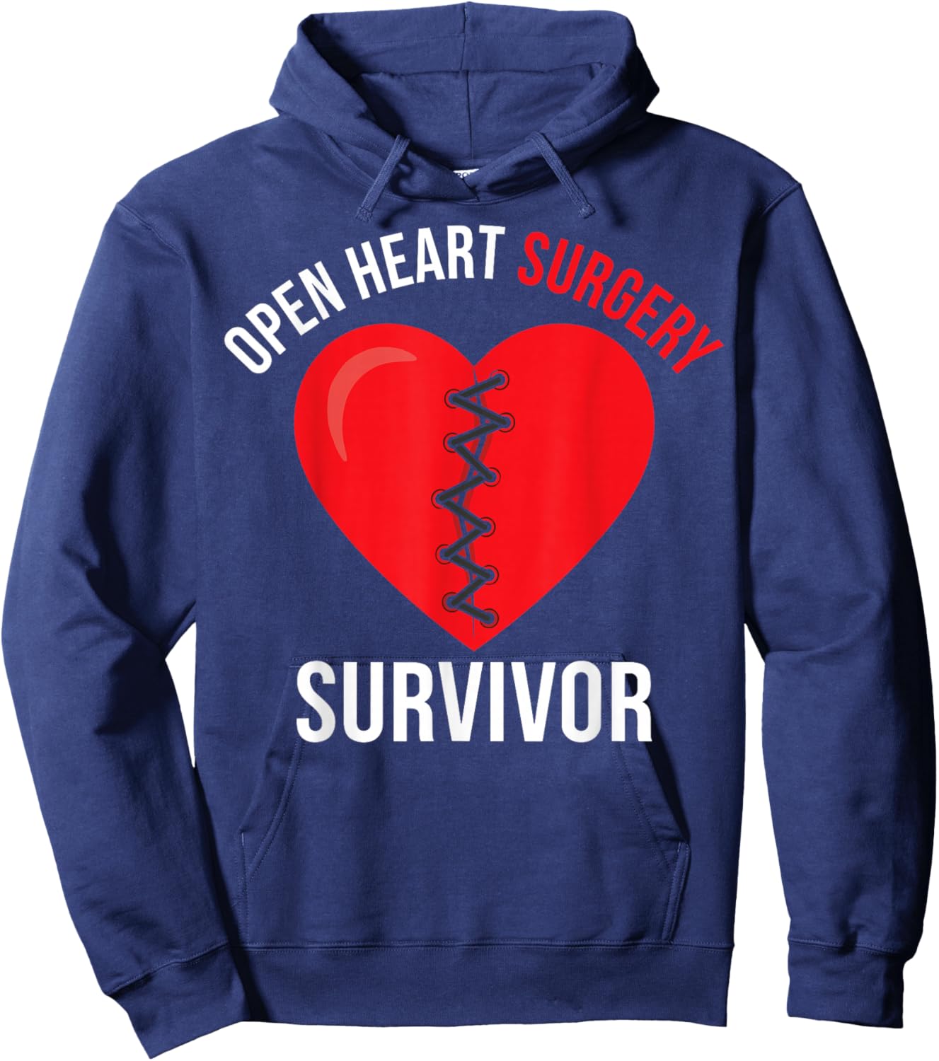 Open Heart Surgery Survivor - Heart Recovery Warriors Hoodie - Hoodie | Navy
