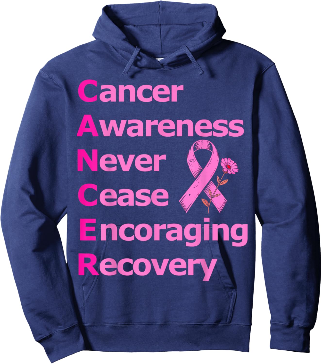 Breast Cancer Awareness Month in October We Wear Pink 2025 Hoodie - Hoodie | Navy