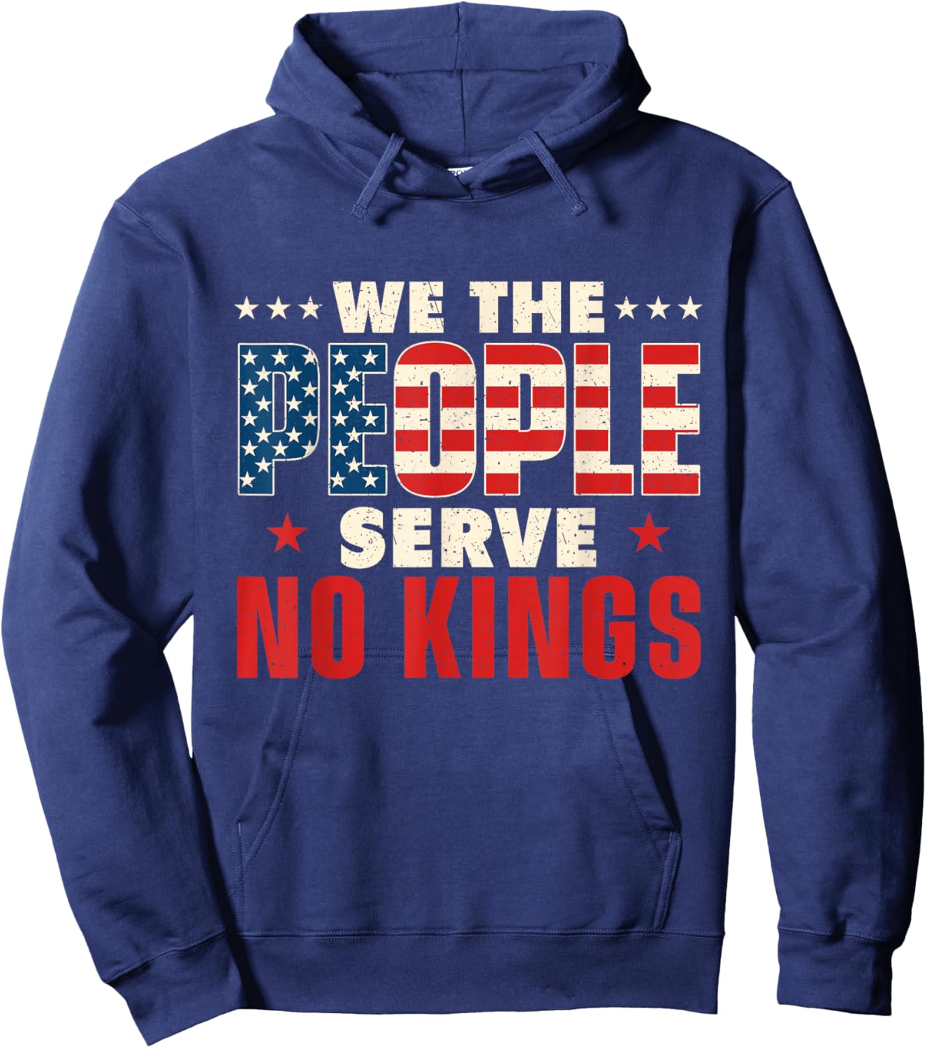 We The People Serve No Kings - Anti-Monarchy Liberty Hoodie - Hoodie | Navy