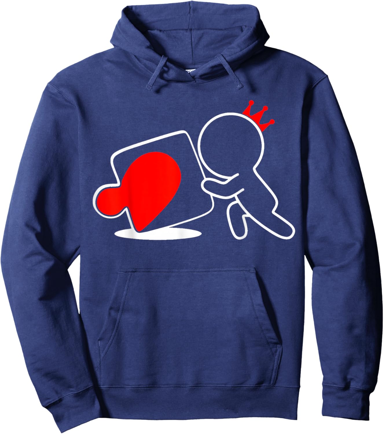 Missing Piece Heart Puzzle Couple Matching Valentine's Day Hoodie - Hoodie | Navy