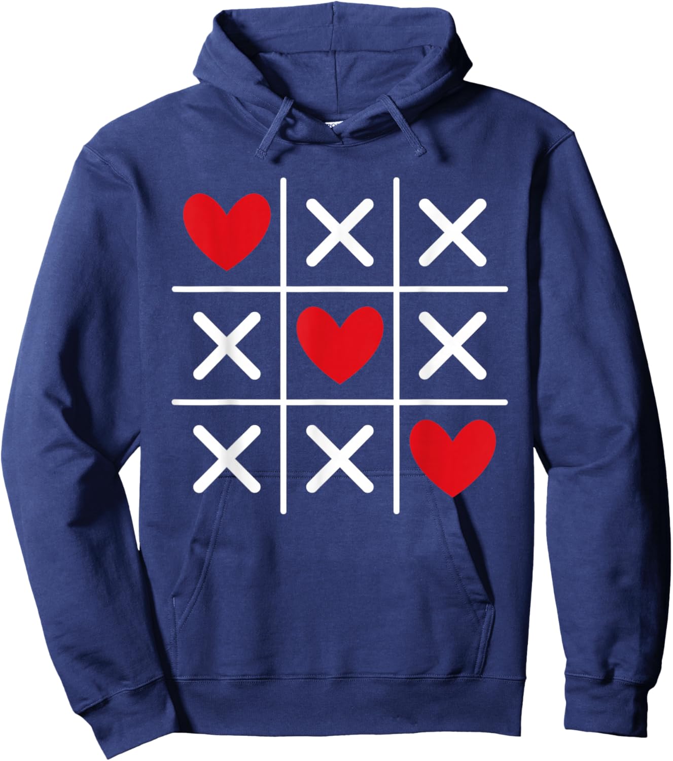 Cute Heart Valentines Day Graphic Love Hearts Boys Girls Hoodie - Hoodie | Navy