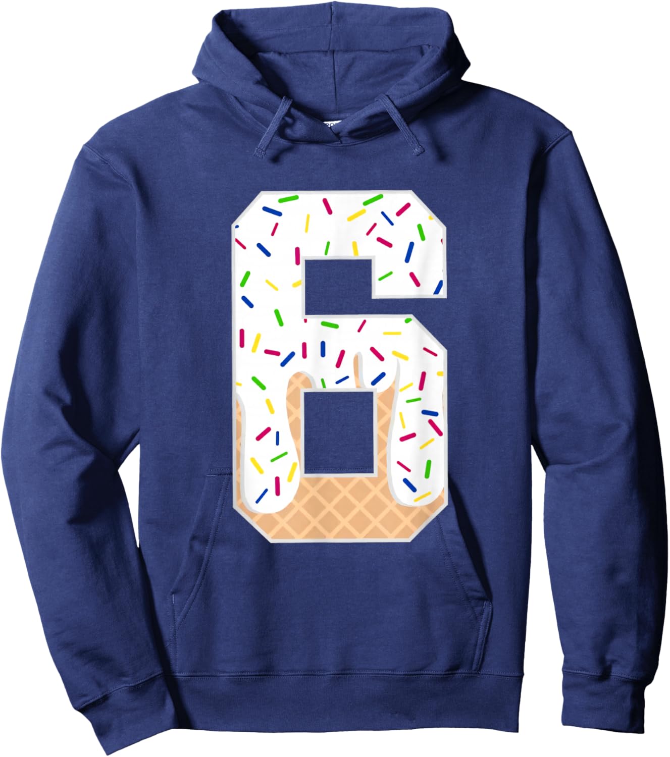 Funny Number 6 Ice Cream Drip 67 Meme Costume Matching Group Hoodie - Hoodie | Navy