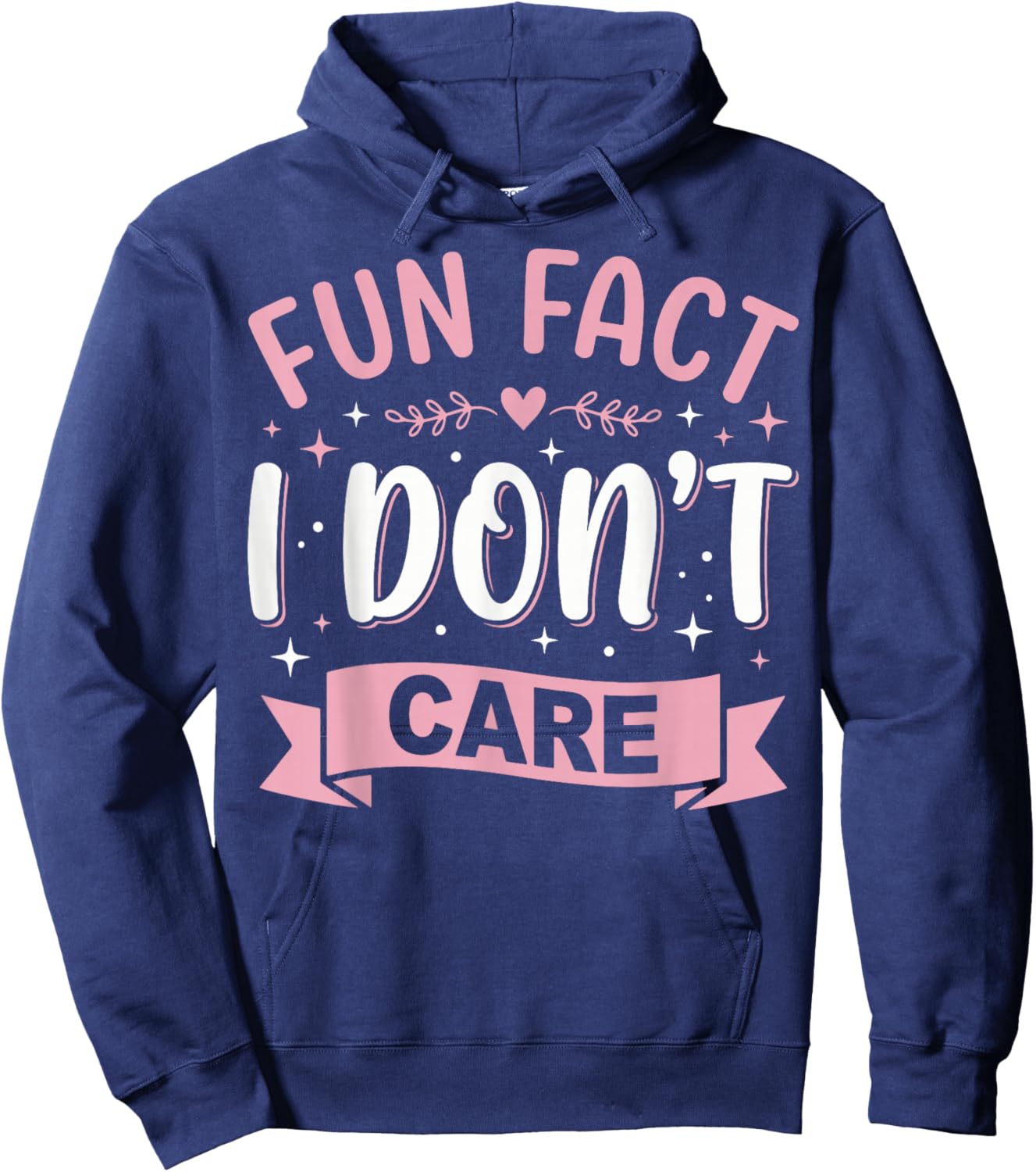 Fun Fact I Don't Care Hoodie - Hoodie | Navy