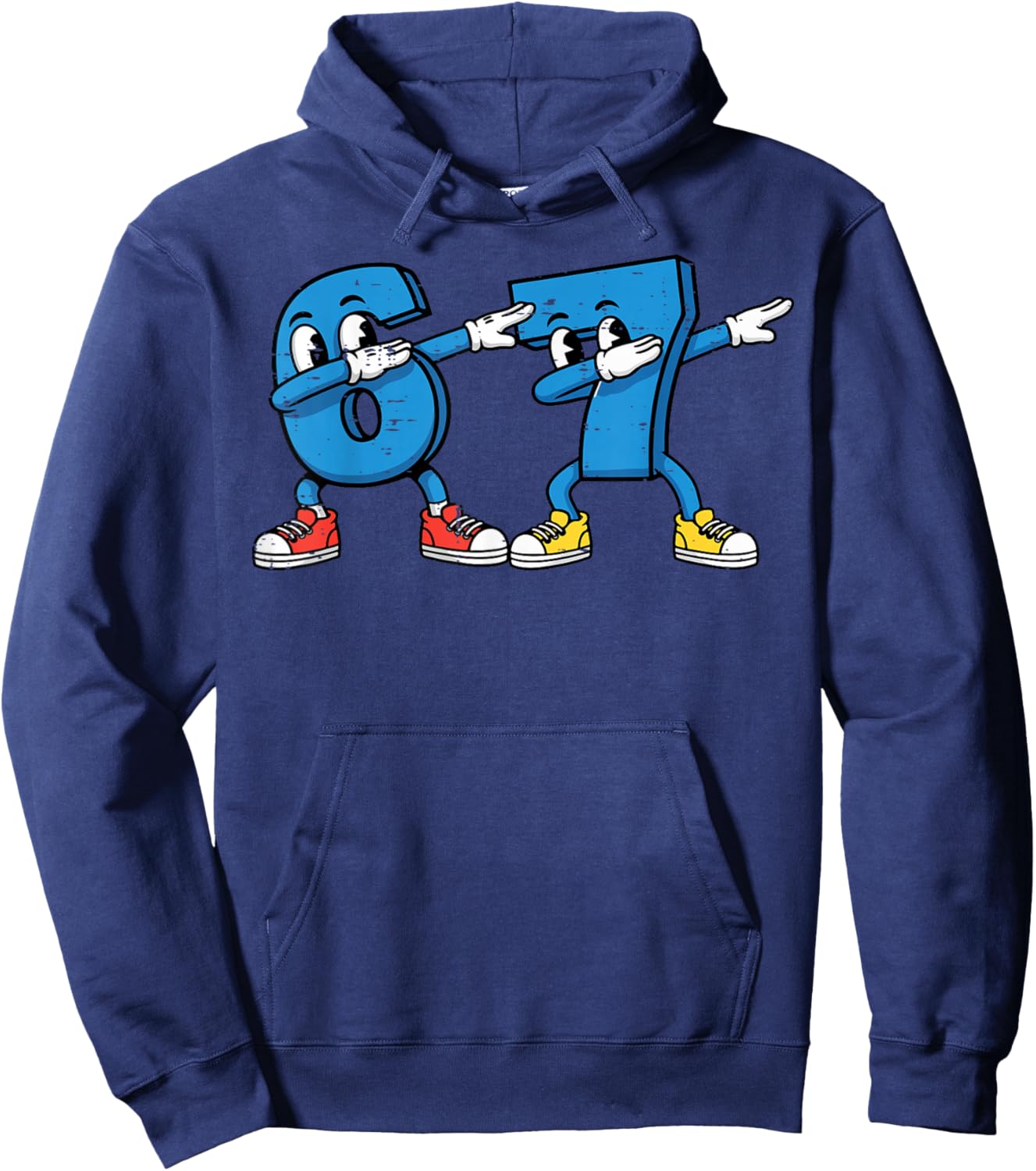 6 7 Meme Dab Numbers Funny 67 Gen Alpha Kids Boys Youth Hoodie - Hoodie | Navy