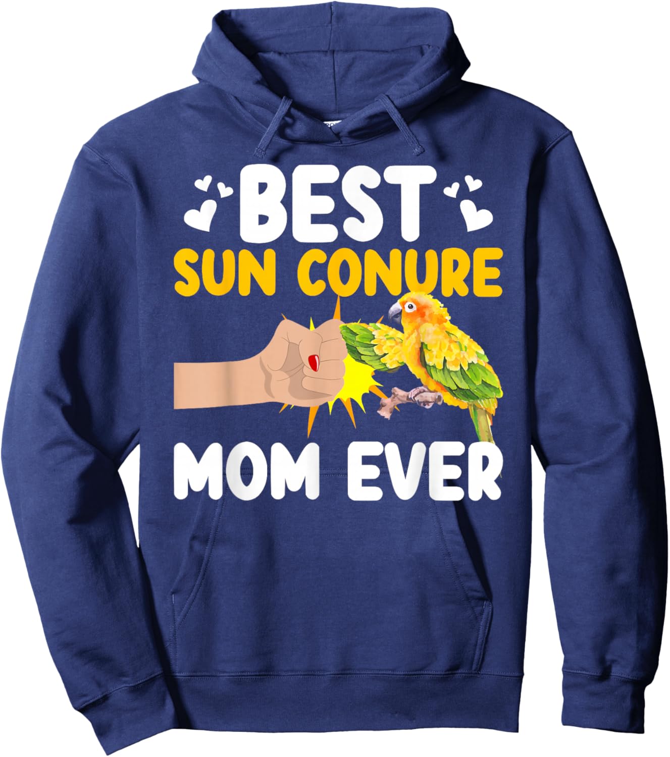 Best Sun Conure Mom Sun Conure Parrot Owner Sun Conure Lover Hoodie - Hoodie | Navy