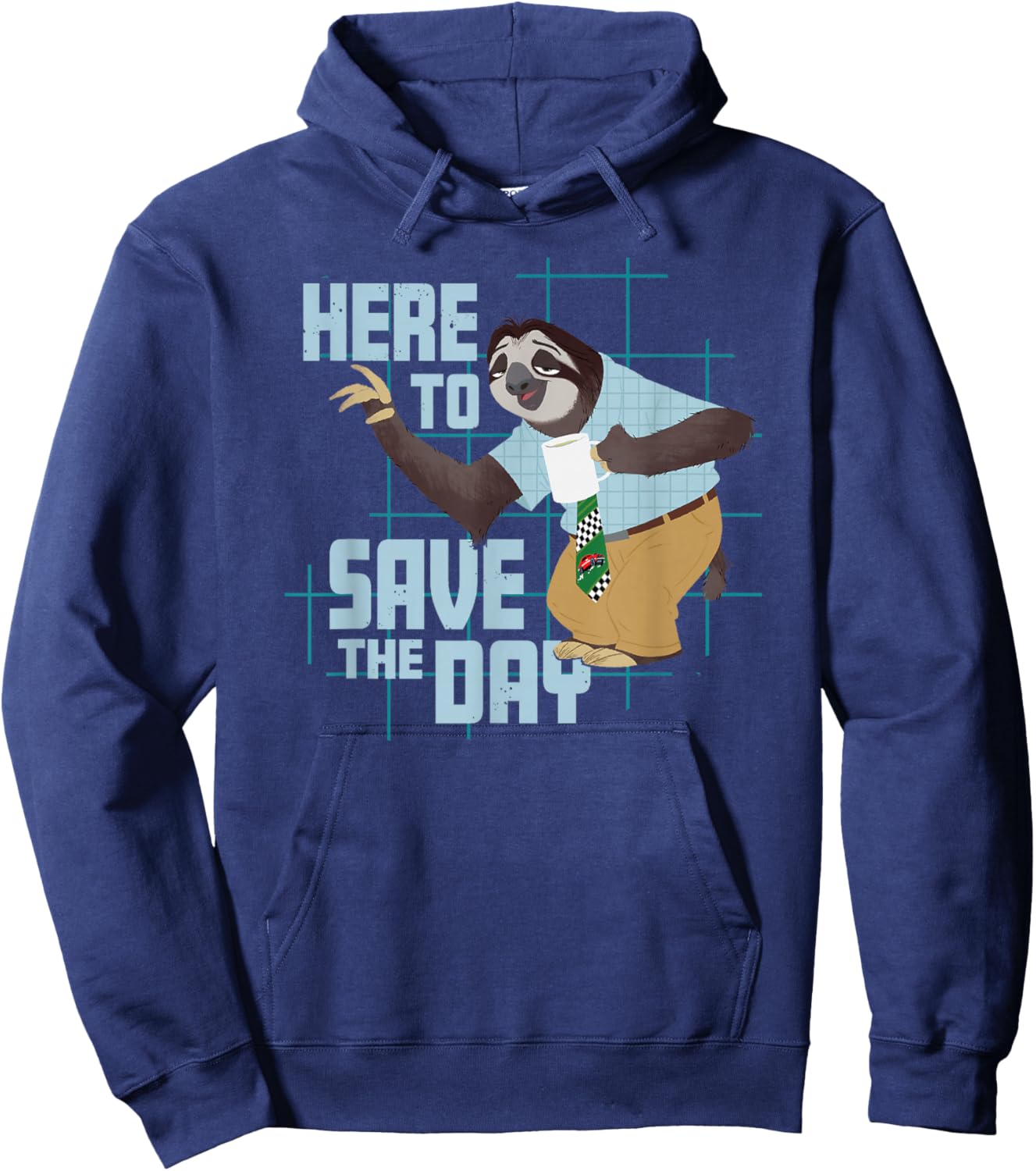 Disney Zootopia 2 Here to Save The Day Flash The Sloth Hoodie - Hoodie | Navy