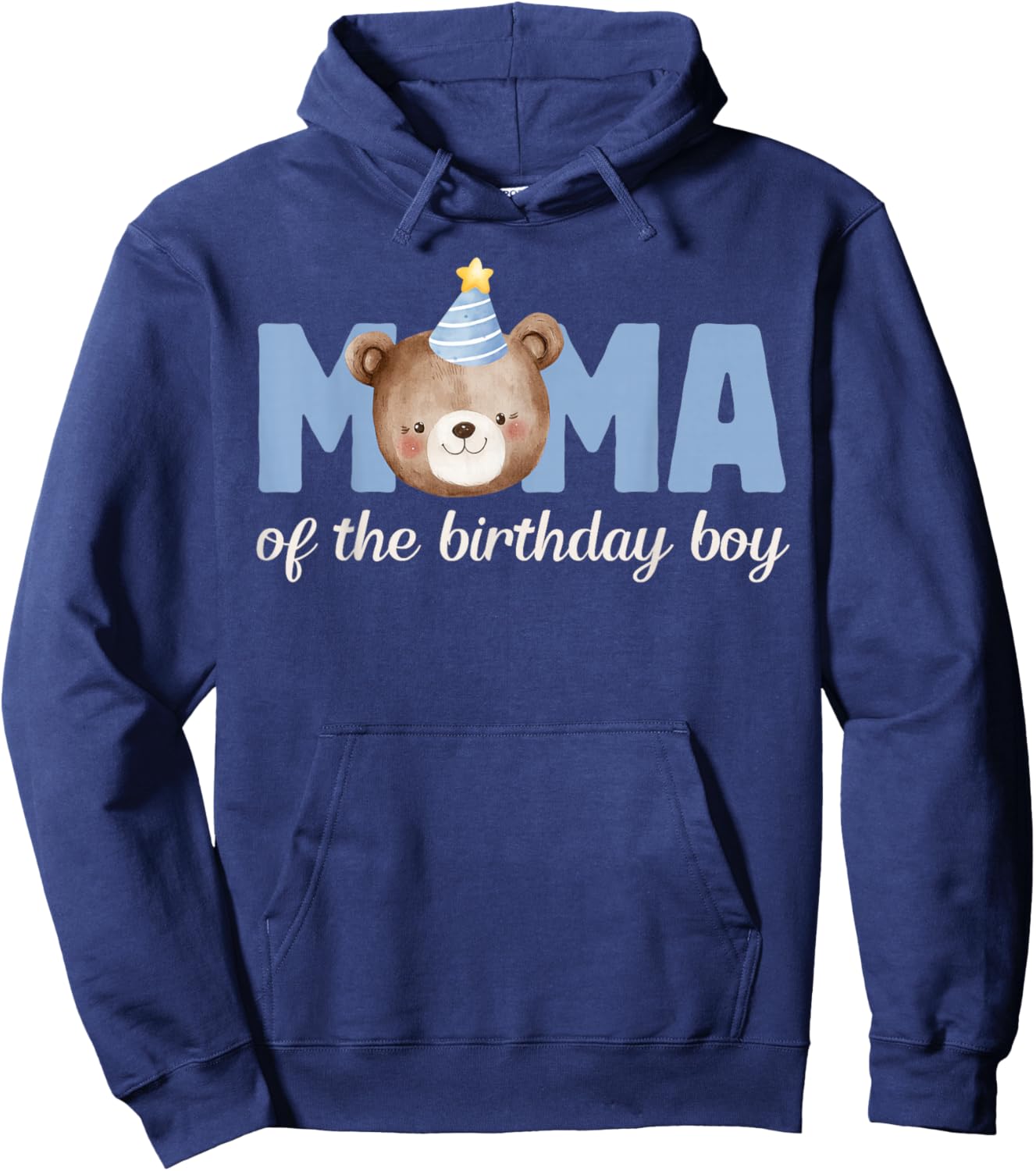 Mama Teddy Bear 1st Birthday Boy Party Family Matching Hoodie - Hoodie | Navy